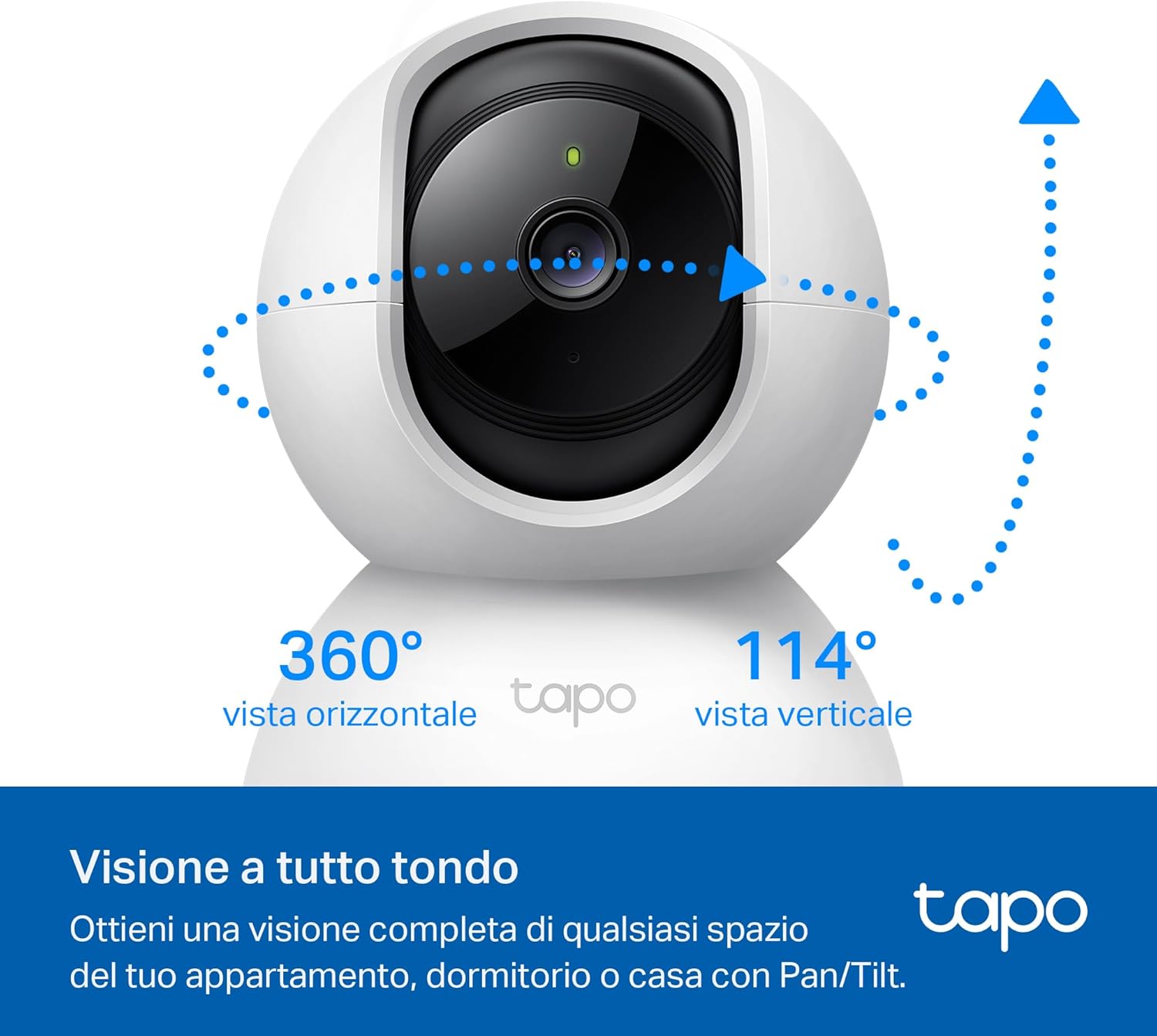Tapo Telecamera Wi-Fi Interno 2K 3MP - immagine 4