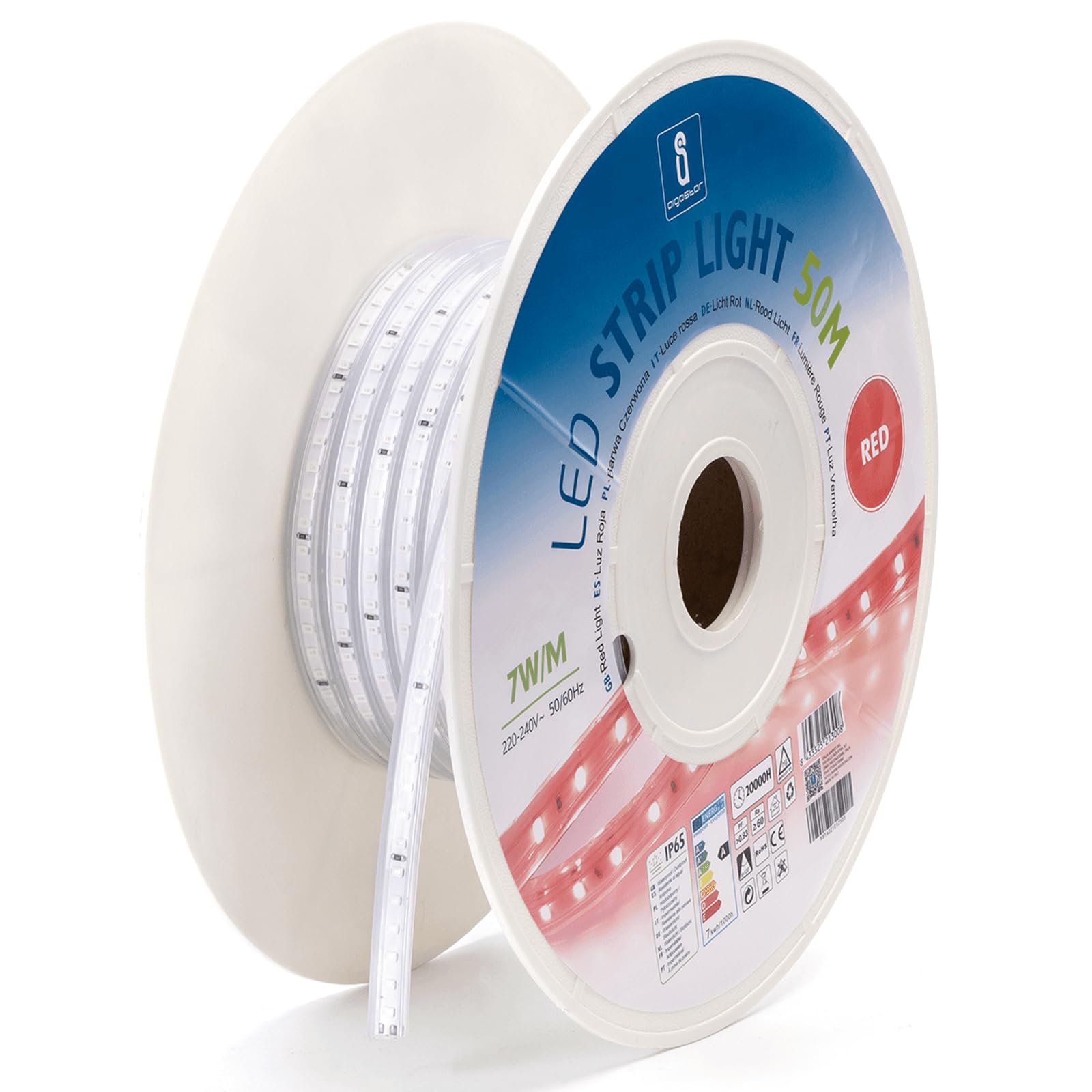 Blendend Striscia LED a luce rossa con circuito integrato 50 m 8 mm