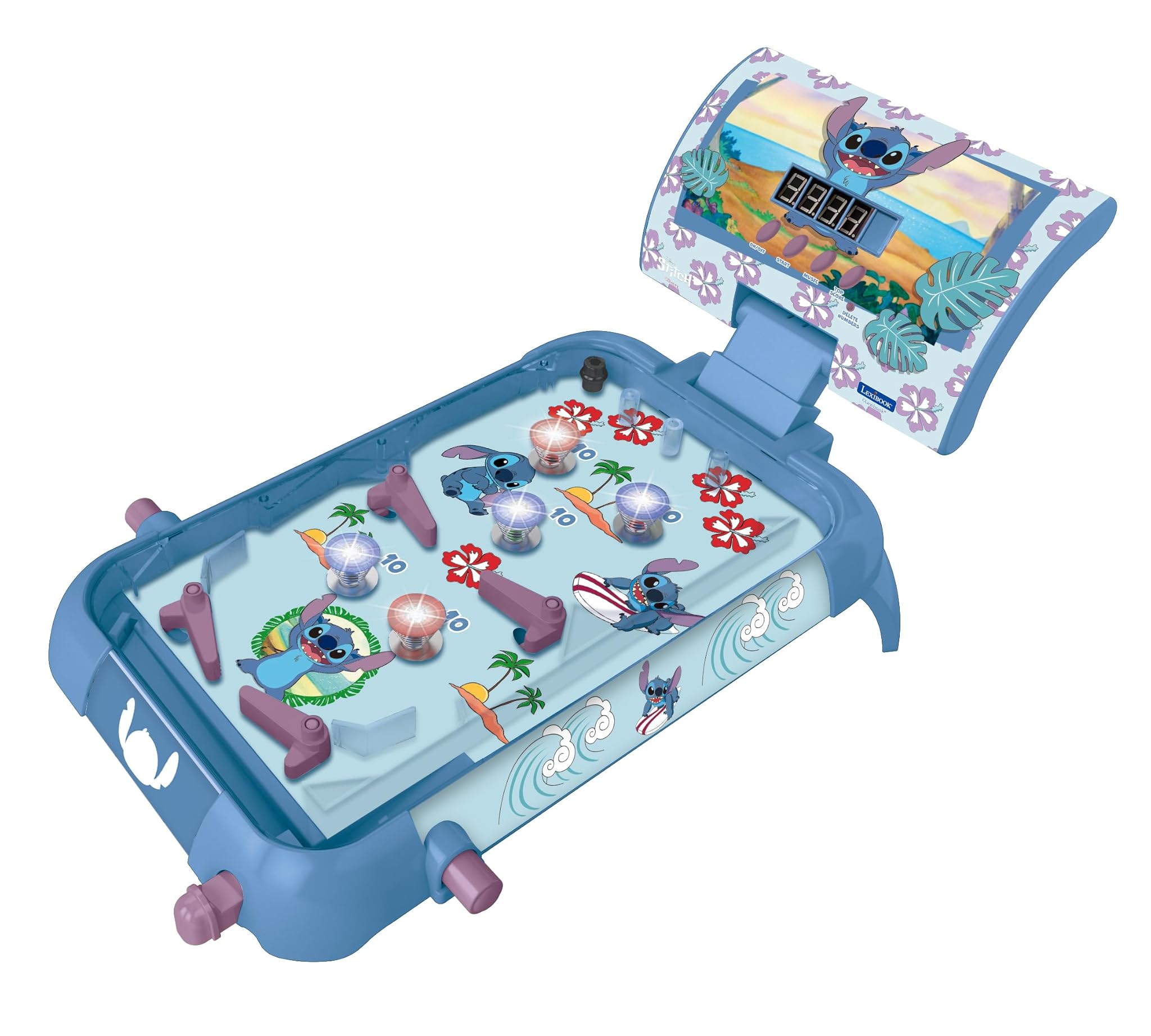 Lexibook Disney Stitch - Flipper Elettronico da Tavolo, Blu
