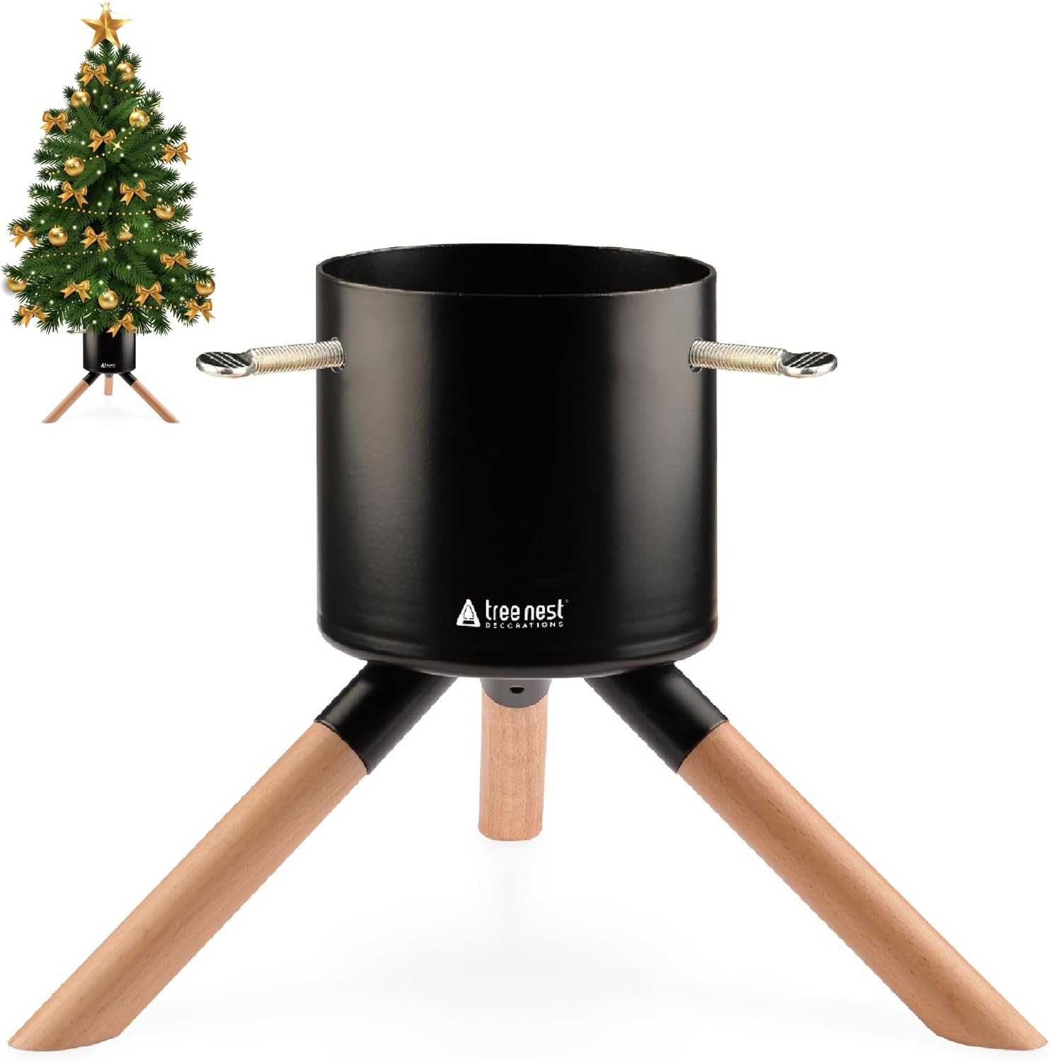 Tree Nest Base Albero di Natale Cosmopolitan, Nero - immagine 1