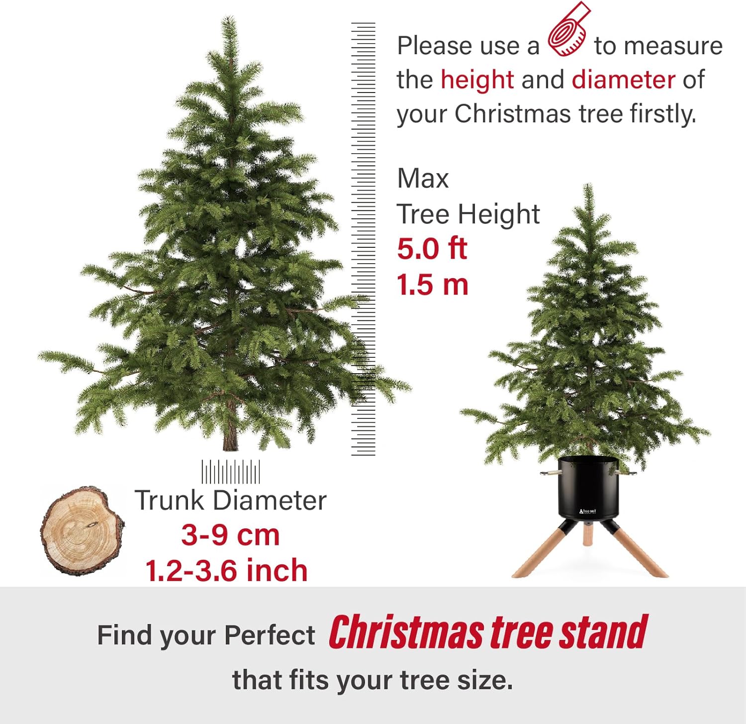 Tree Nest Base Albero di Natale Cosmopolitan, Nero - immagine 3