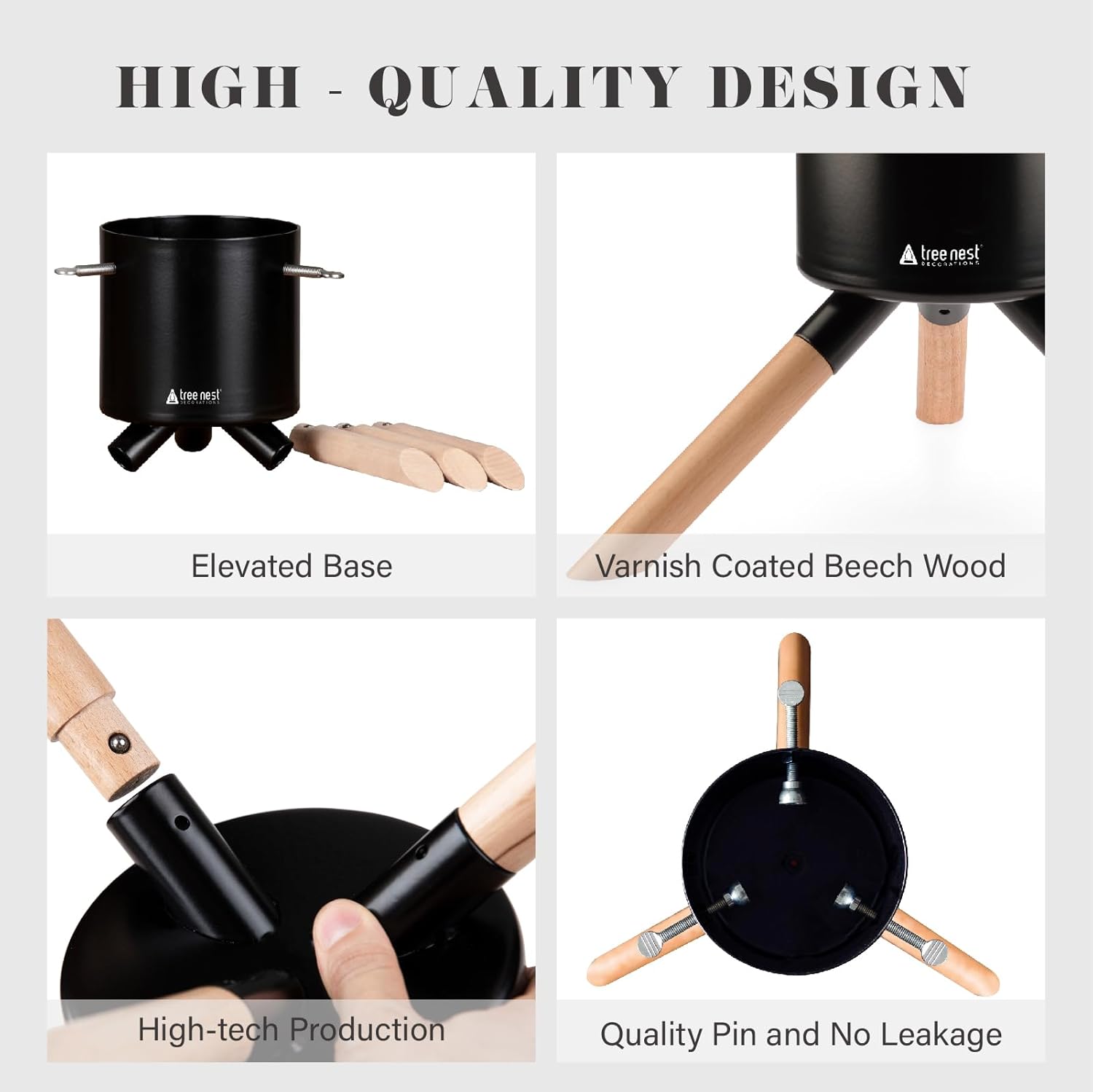 Tree Nest Base Albero di Natale Cosmopolitan, Nero - immagine 4