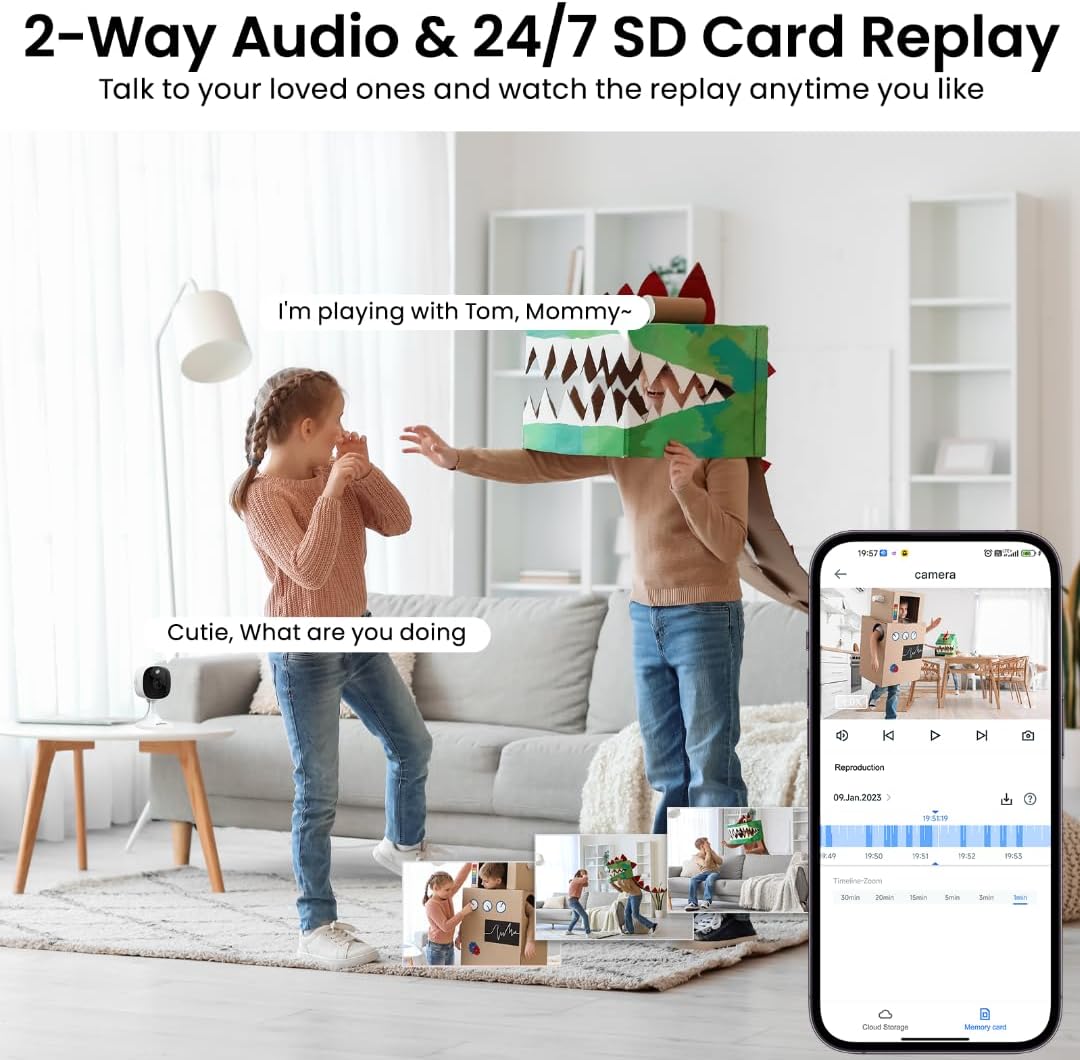 Telecamera WiFi Interno 2K C1 IP65 - immagine 4