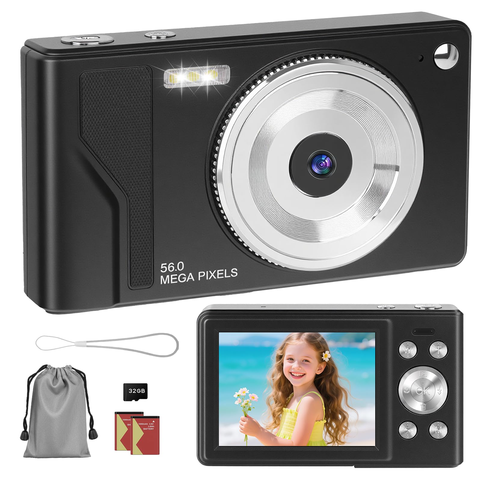 Fotocamera Digitale 56MP 1080P FHD con Autofocus