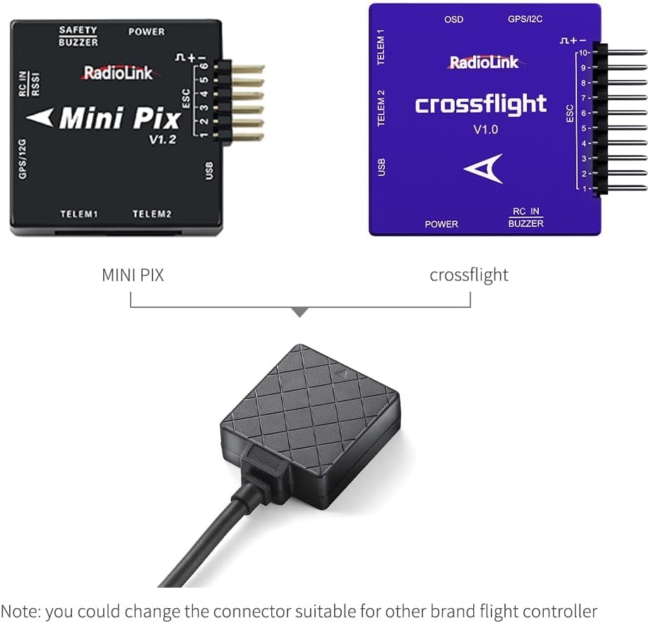 Radiolink M8N TS100 GPS Modulo bussola Alta precisione di posizionamento per controllore di volo fai da te RC Drone FPV - immagine 6