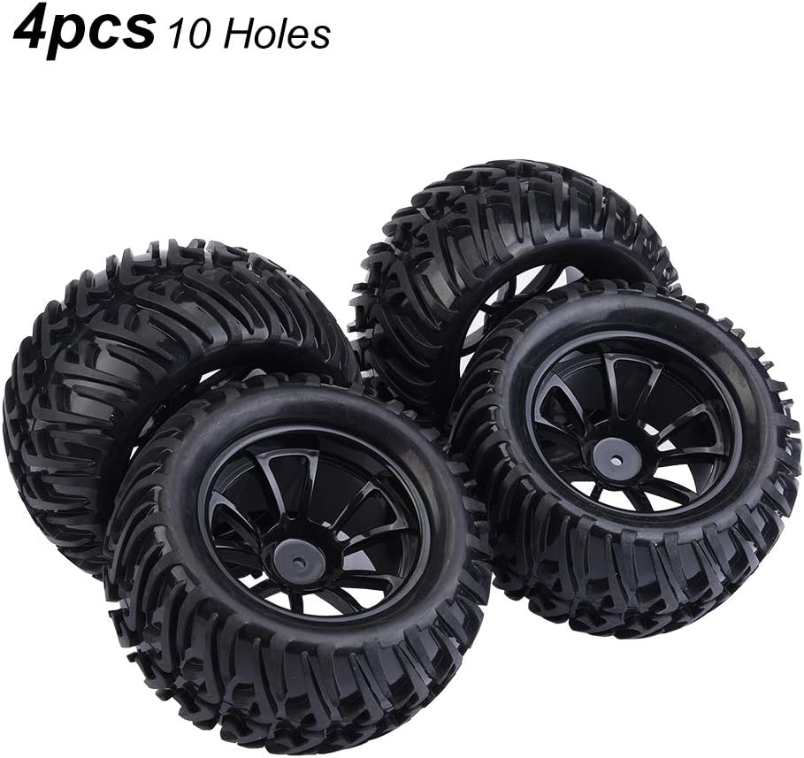 Pneumatici Auto RC - 4 Pezzi Gomma con Mozzi 1/10 - immagine 4