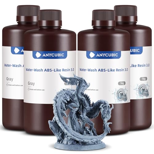 ANYCUBIC Resina ABS Lavabile 3.0 per Stampanti 3D, Grigio