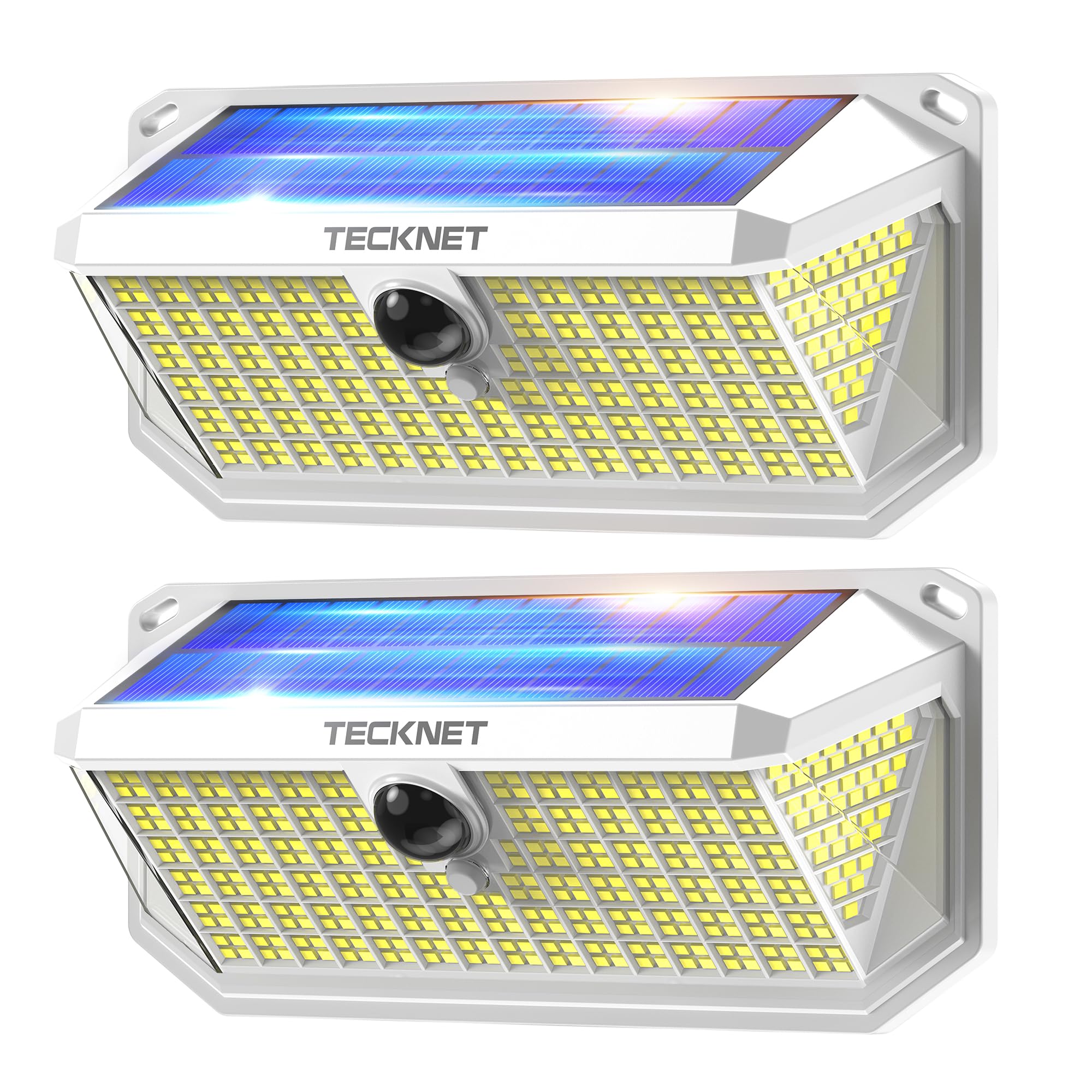 Tecknet Luce Solare LED Esterno 416 Faretto con Sensore