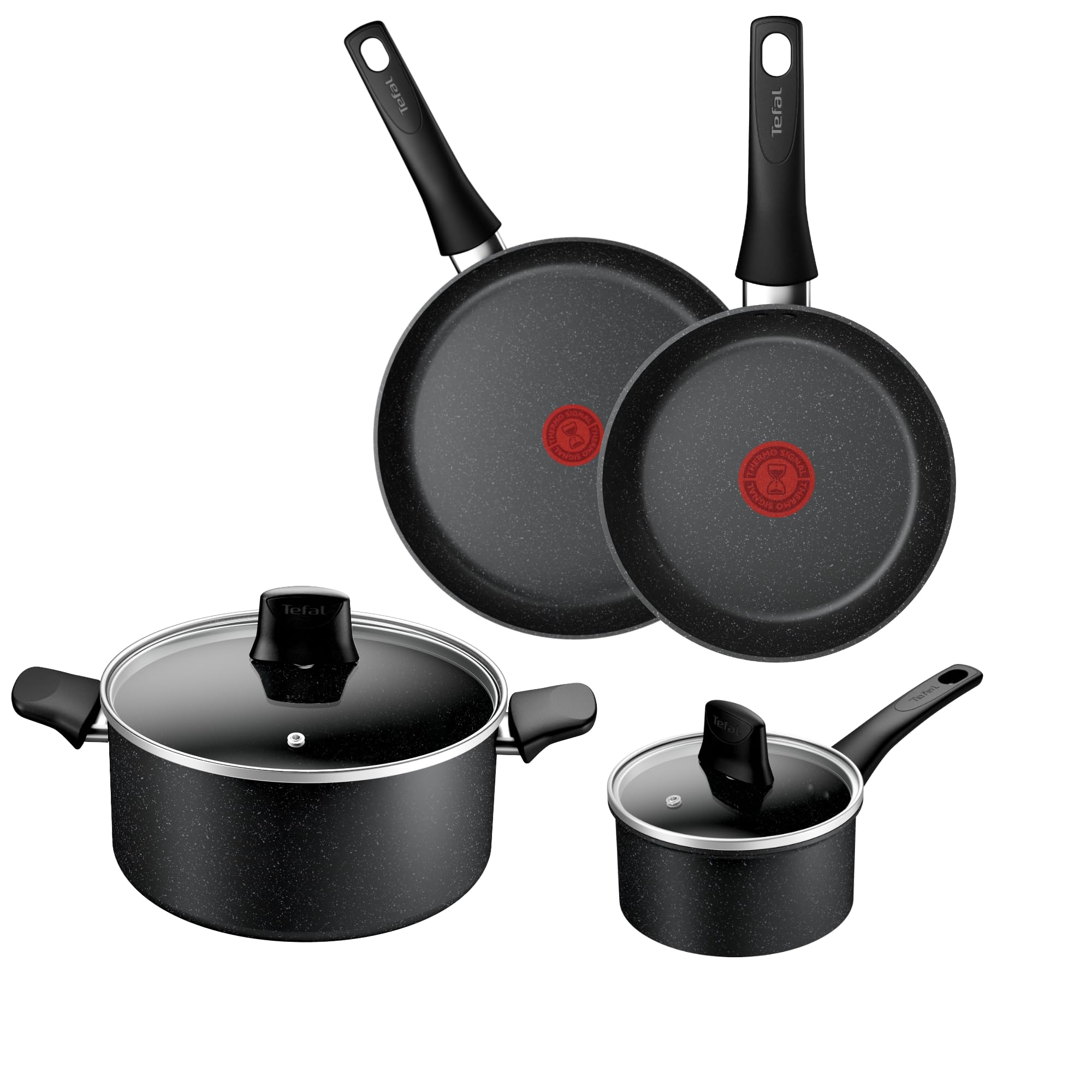Tefal Titanium Stone - Set 4 Pezzi Padelle e Casseruole