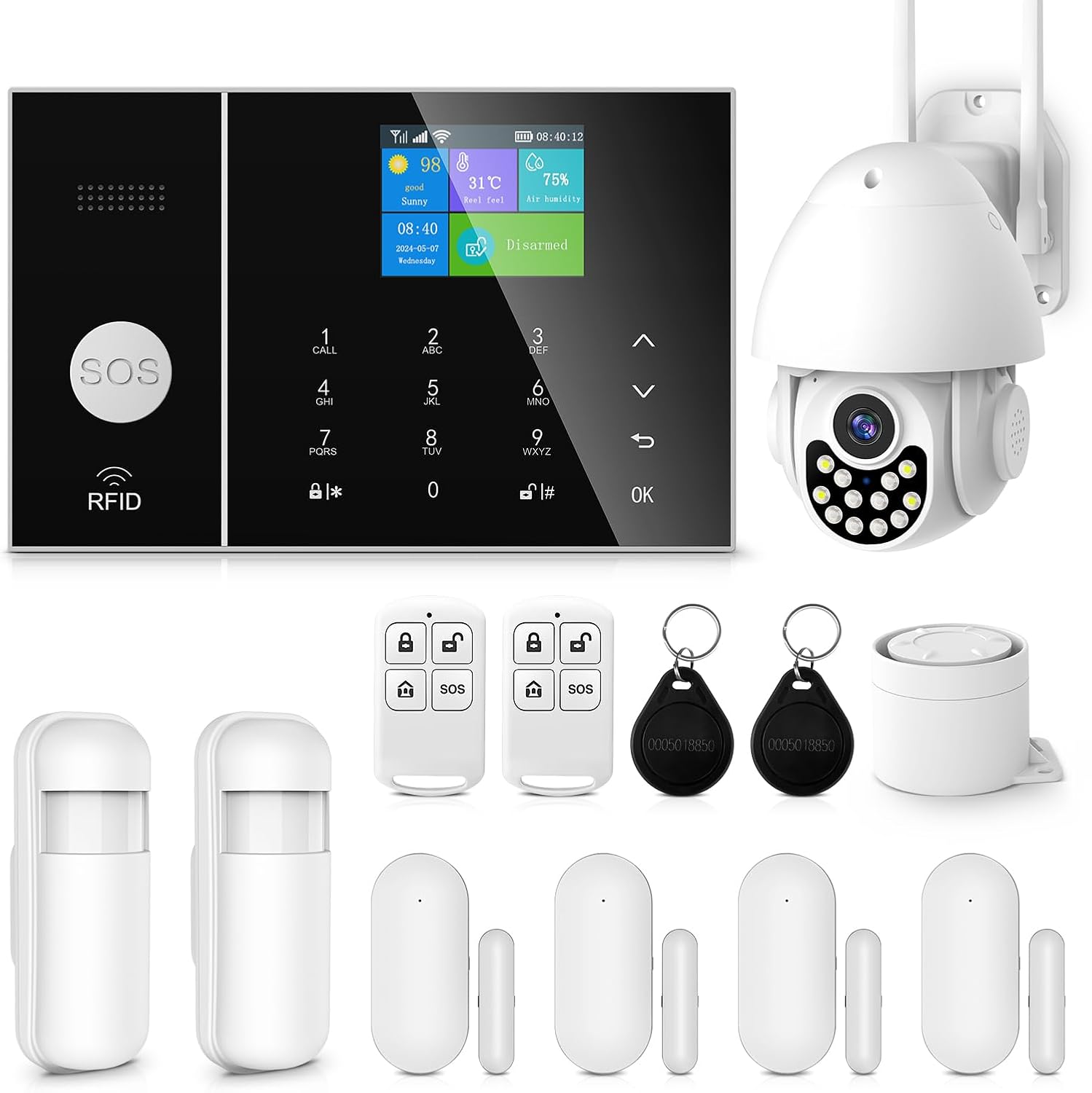 Xny Allarme Casa WiFi con Telecamera Esterno e Sirena 4G