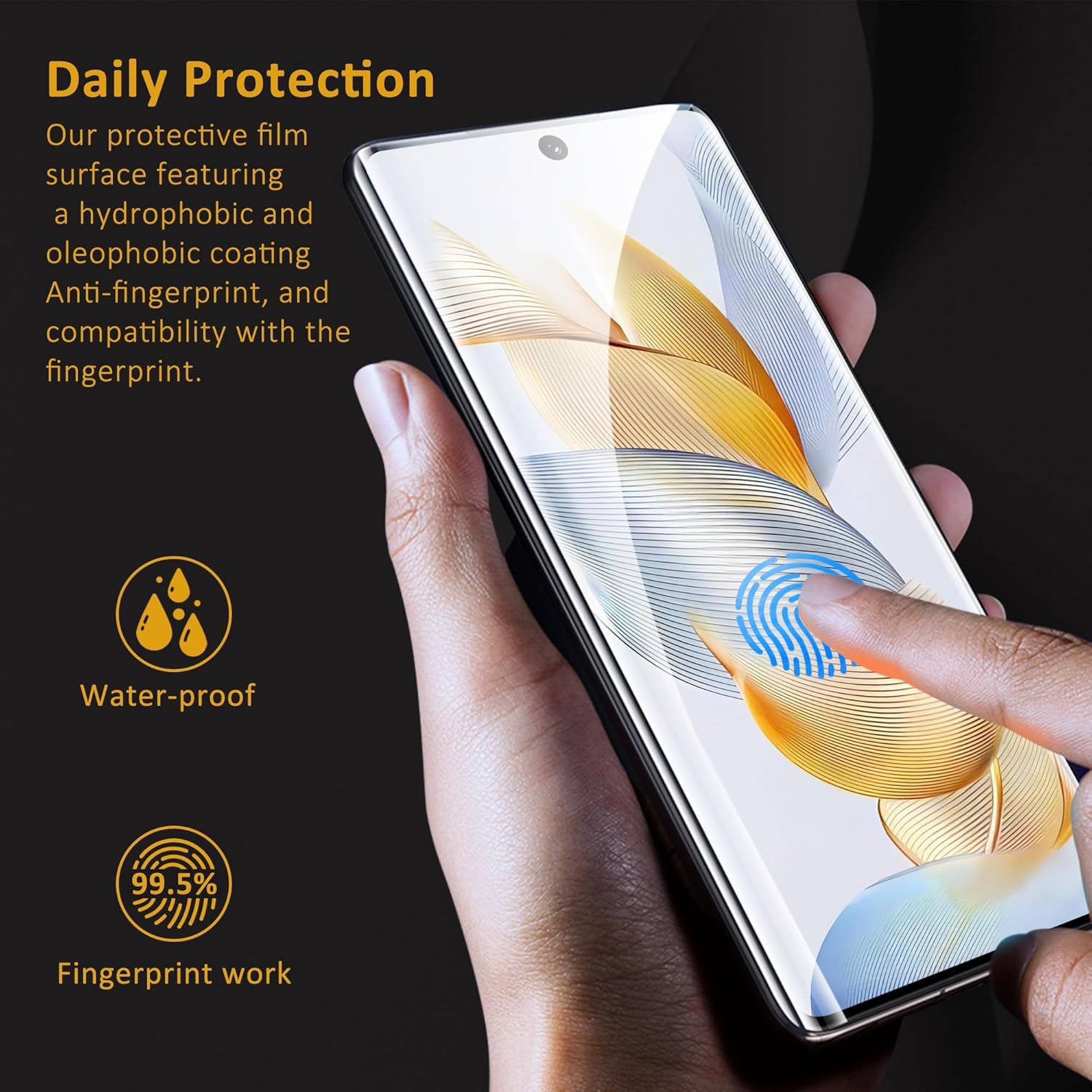 Ikabo 2+2 Pezzi Vetro Temperato per Honor 90 - immagine 2