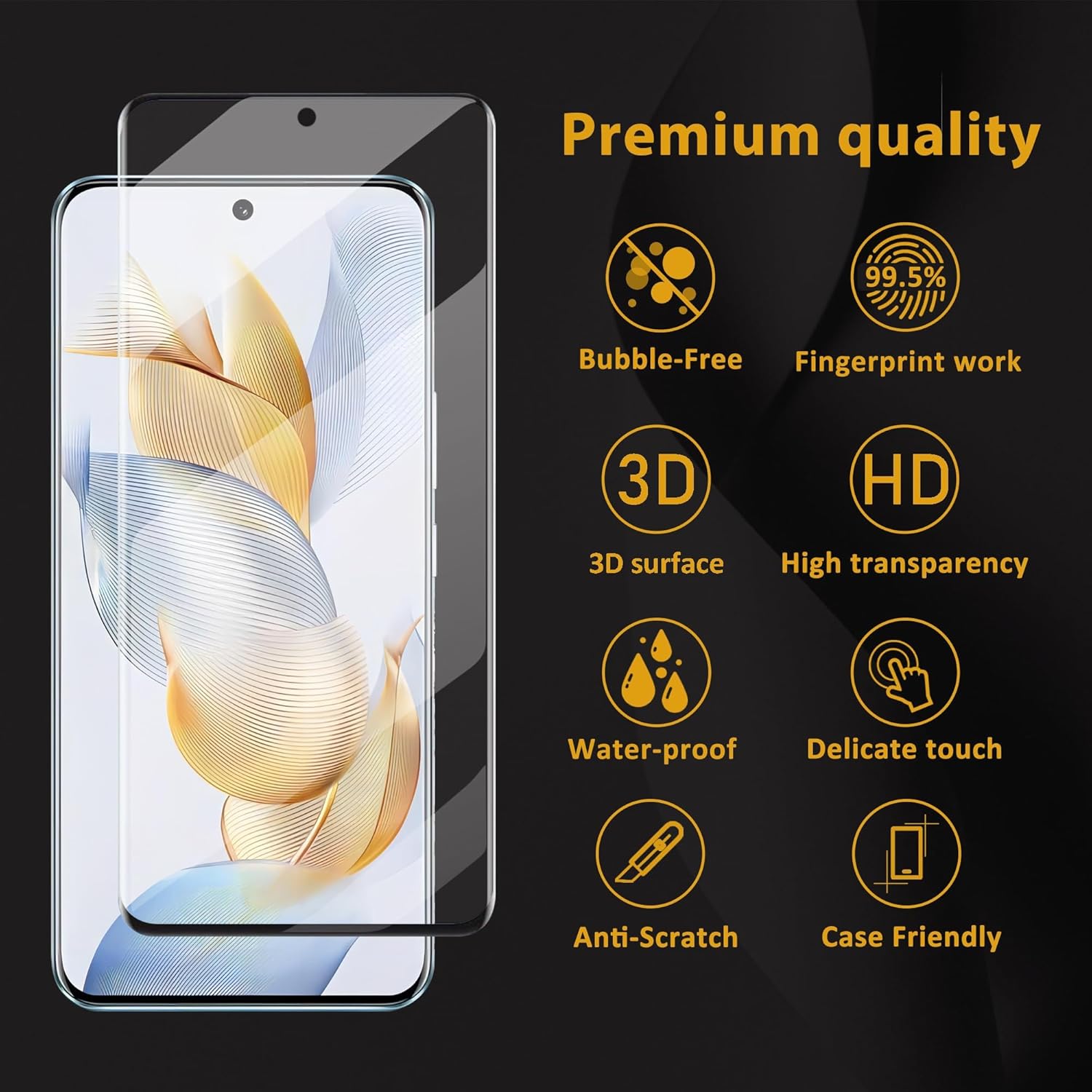 Ikabo 2+2 Pezzi Vetro Temperato per Honor 90 - immagine 7