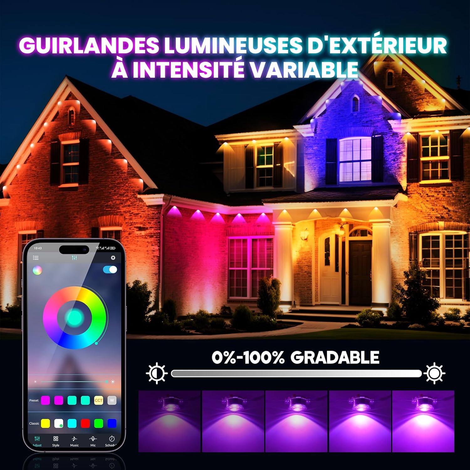 Wisada Catena Luminosa Esterna LED 98ft (30m) - immagine 4