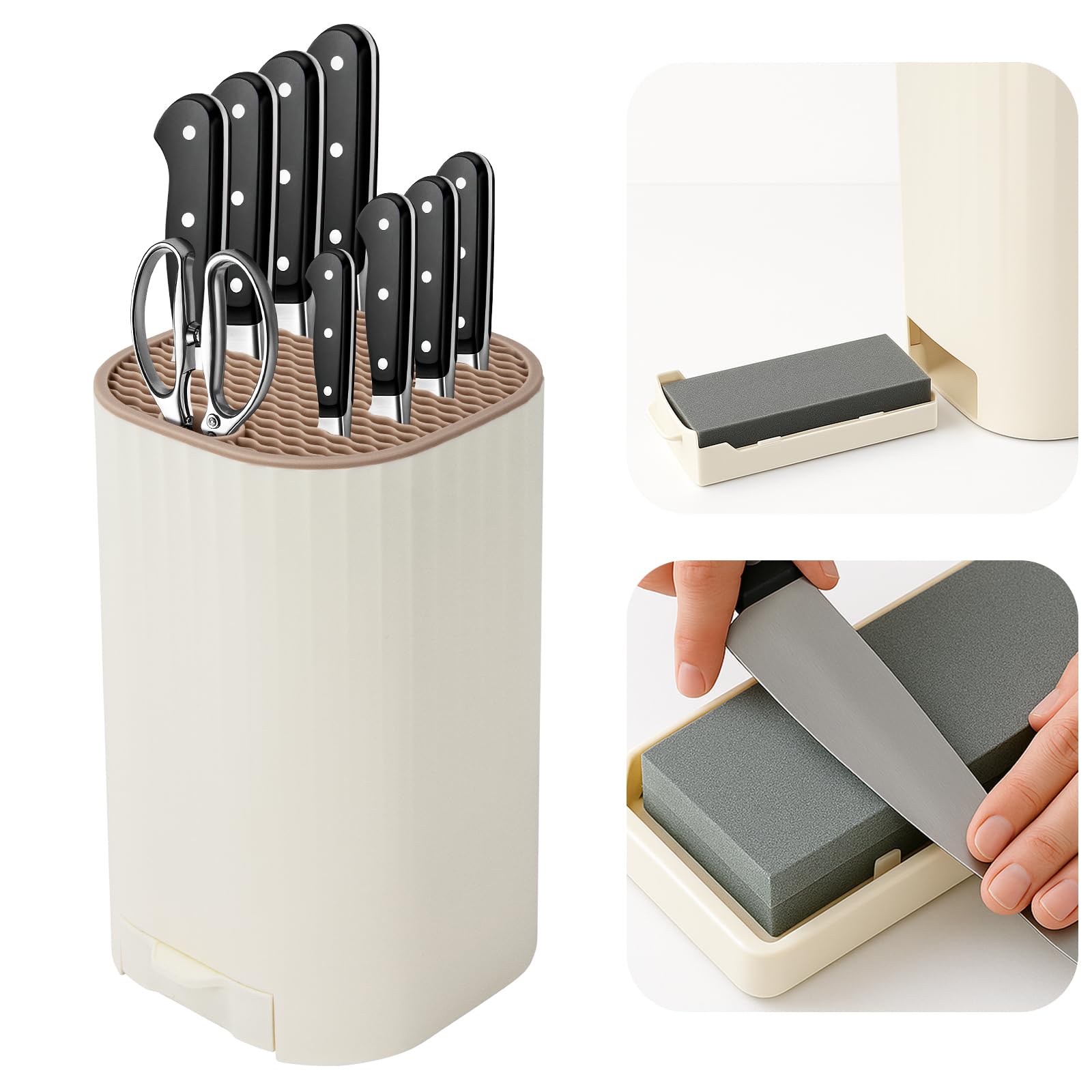 Qoosea Ceppo Coltelli da Cucina Vuoto 4 in 1