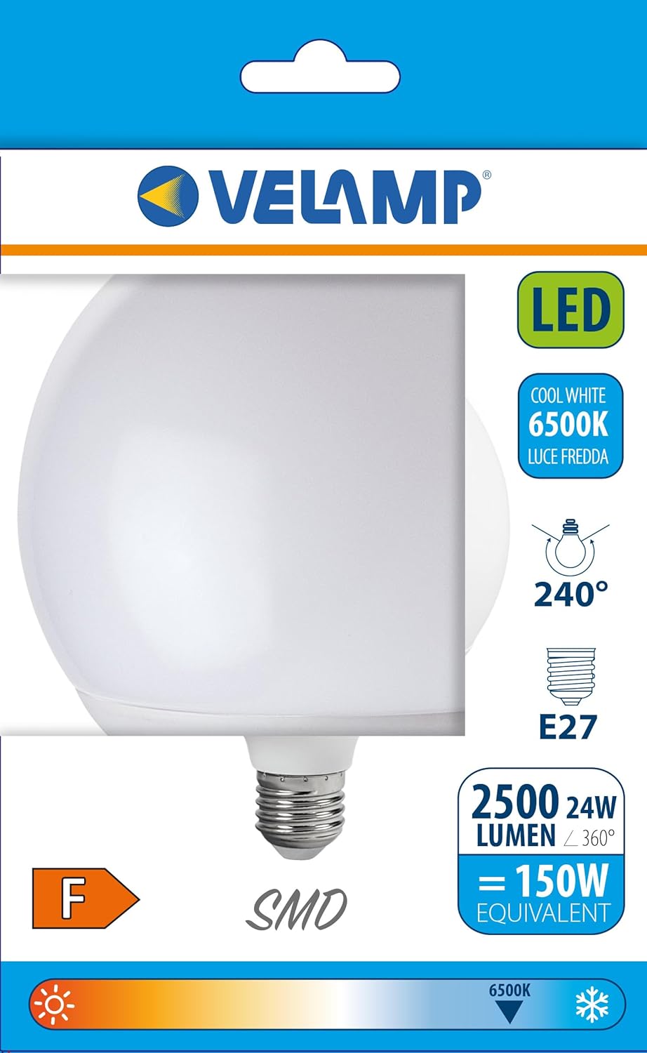 Velamp Lampadina LED Goccia G120 E27 24W - immagine 6