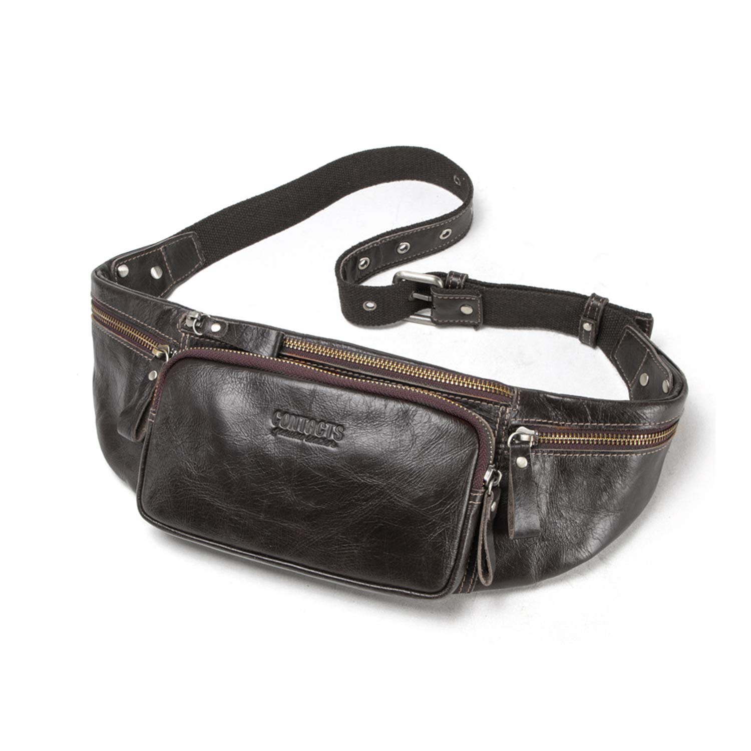 FANDARE Marsupio Sportivo Monospalla in Pelle Impermeabile