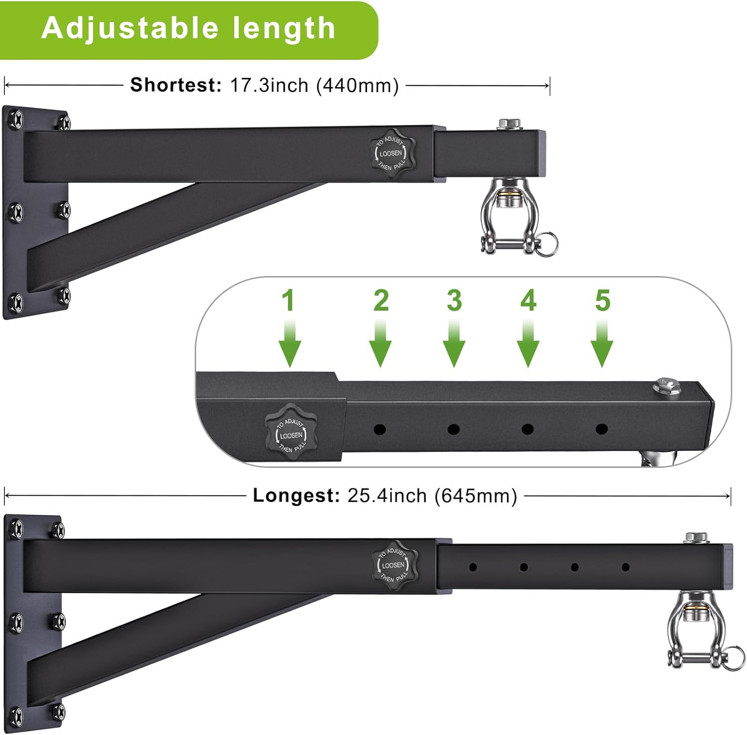 BeneLabel Staffa per Sacco da Boxe da Parete Resistente - immagine 3
