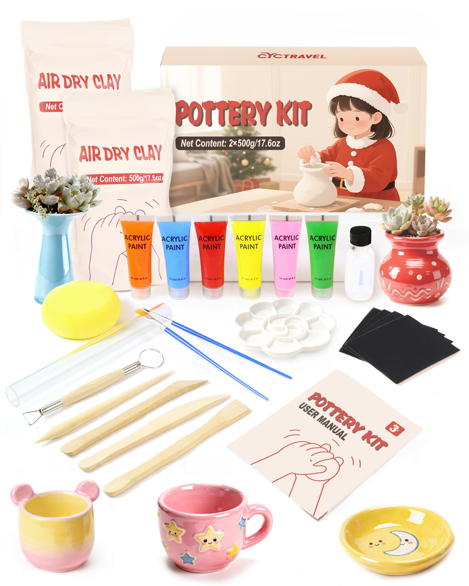 Kit Ceramica Fai Da Te con Argilla Modellabile 1 kg