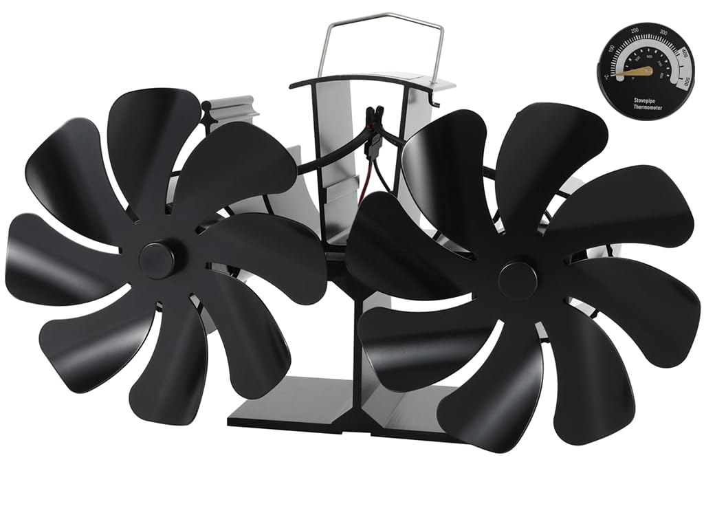 Tomersun Mini Ventilatore a Legna per Camino 16 Lame