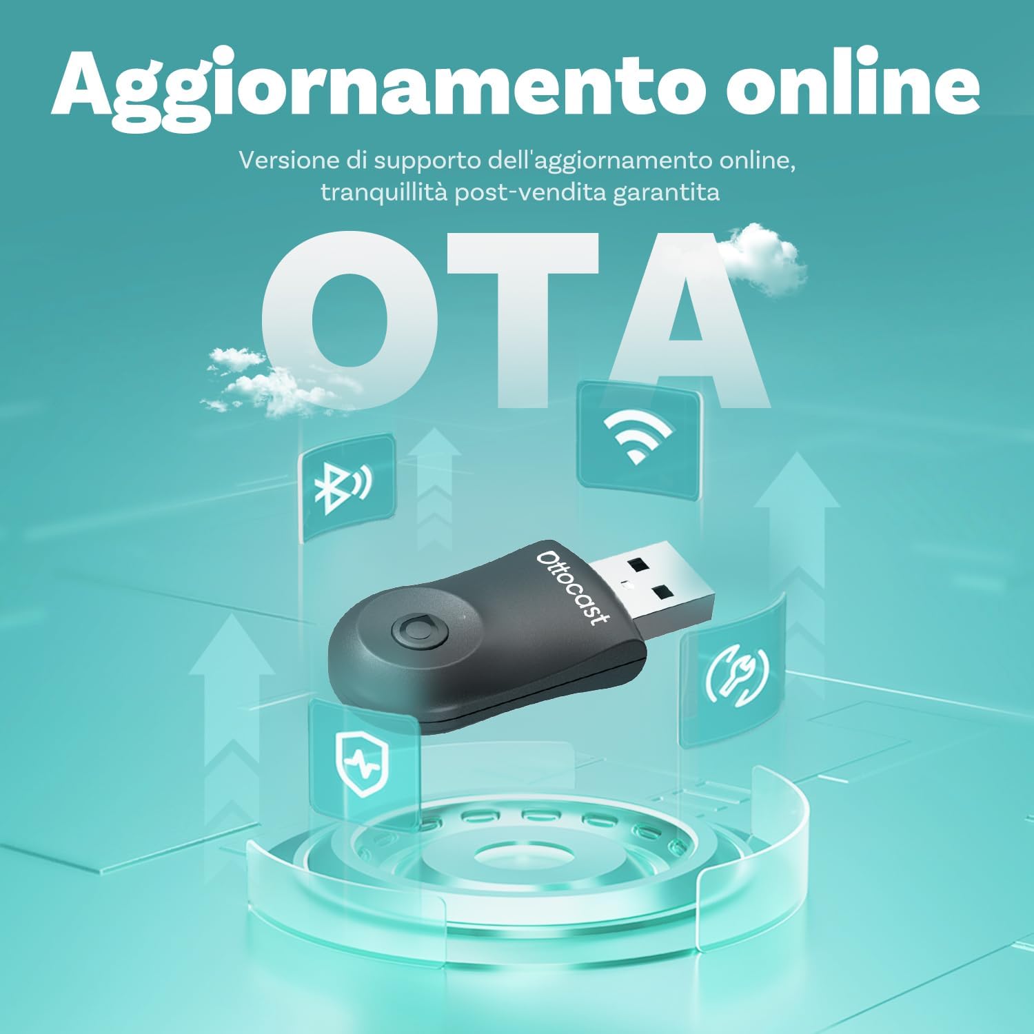 Ottocast Mini - Adattatore Wireless Android Auto e Carplay - immagine 7