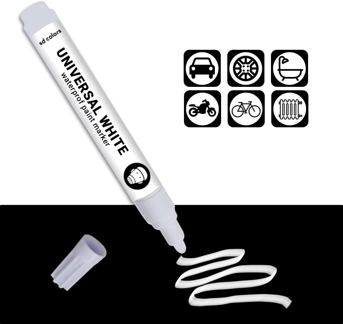 Sd Colors Pennarello Universale Bianco Impermeabile - immagine 2