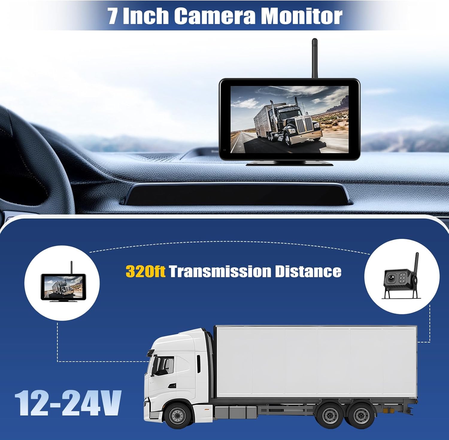 Gohhdl Telecamera Posteriore Wireless 7" IPS - immagine 2