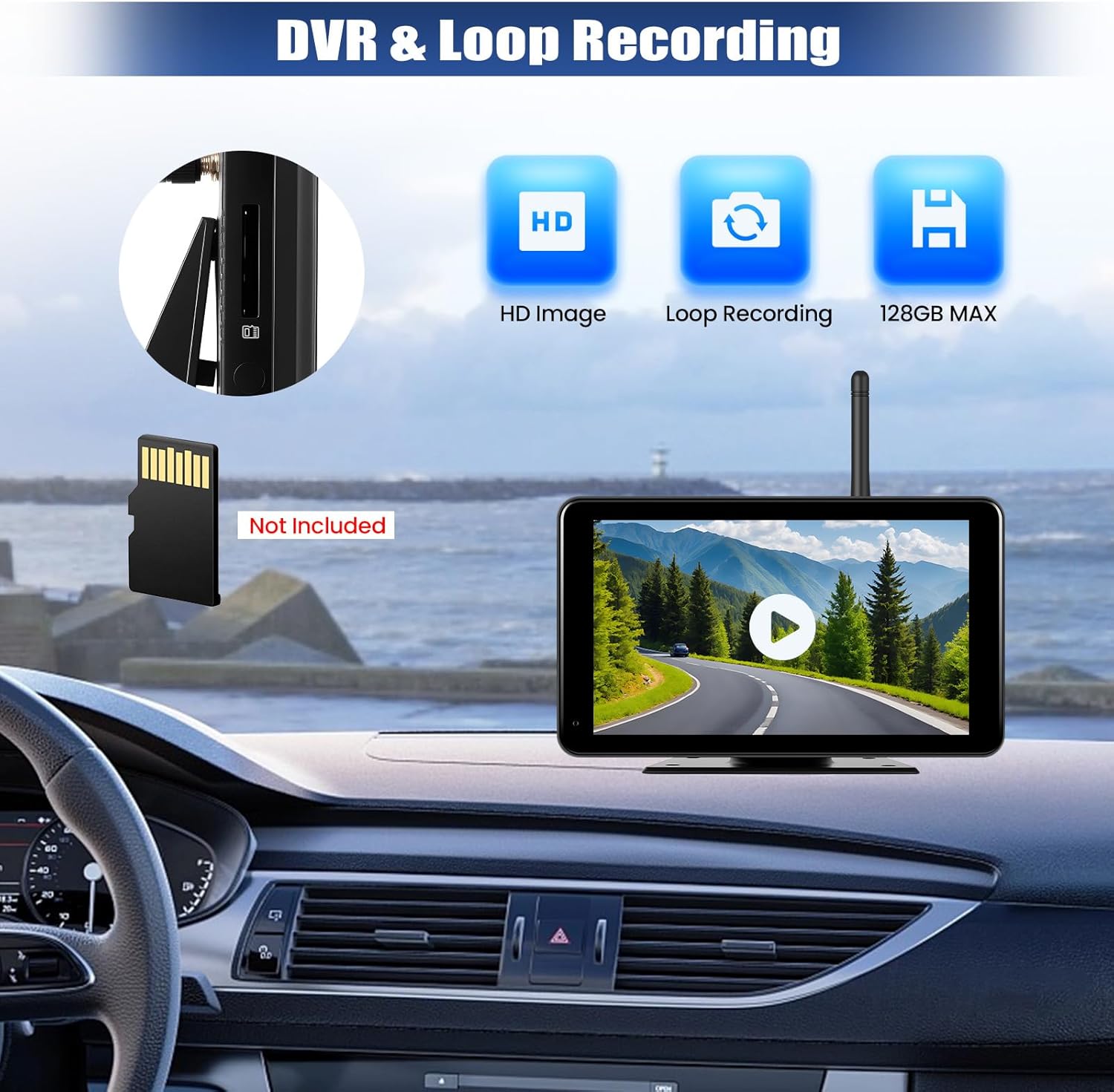 Gohhdl Telecamera Posteriore Wireless 7" IPS - immagine 4