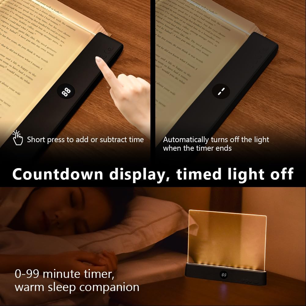 HOTUT Piatto LED Libro Lampada, Nero - immagine 4