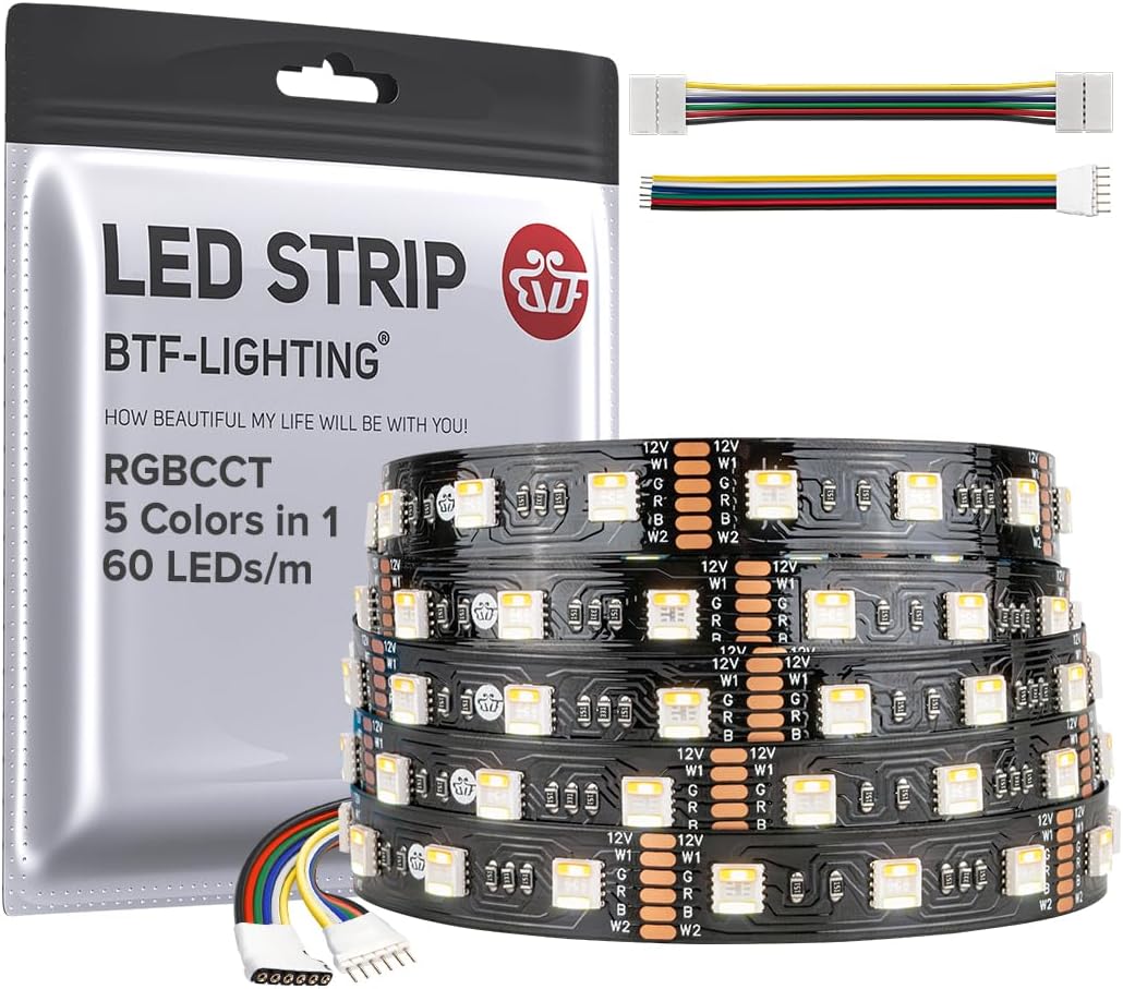 Btf-lighting Striscia LED RGBCCT 5 Colori in 1 5050SMD - immagine 1