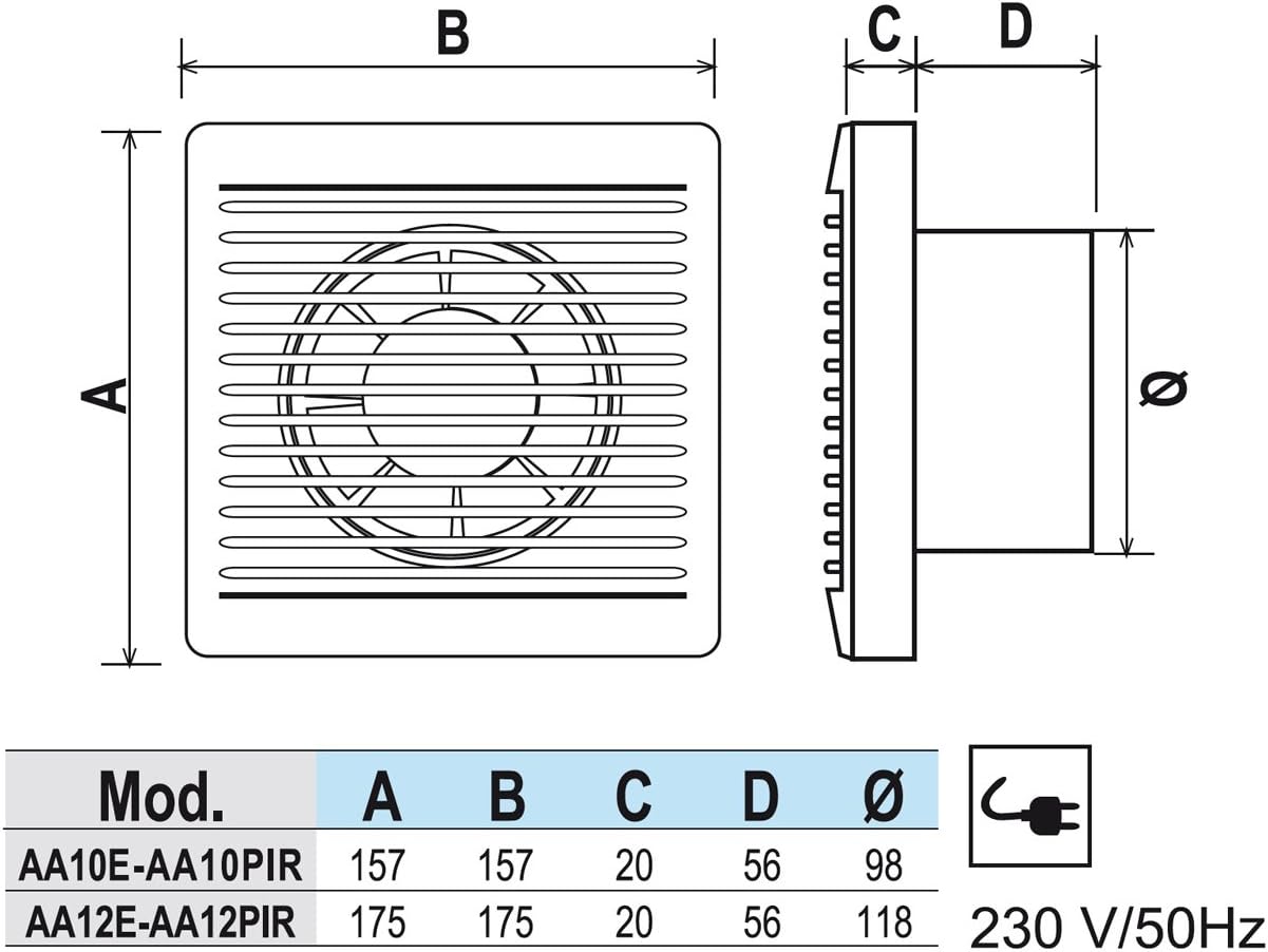 La Ventilazione AA10E Aspiratore Elicoidale Ø 100 mm - immagine 3