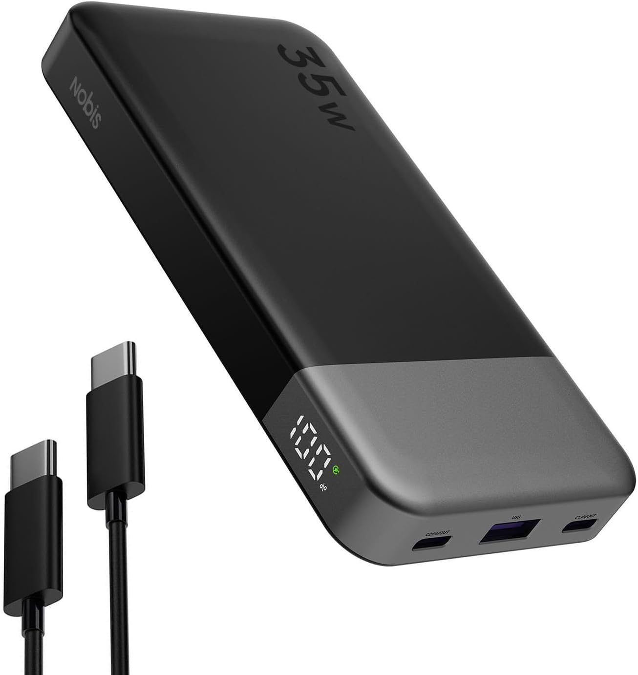 Nobis Power Bank 10000mAh 35W, Nero