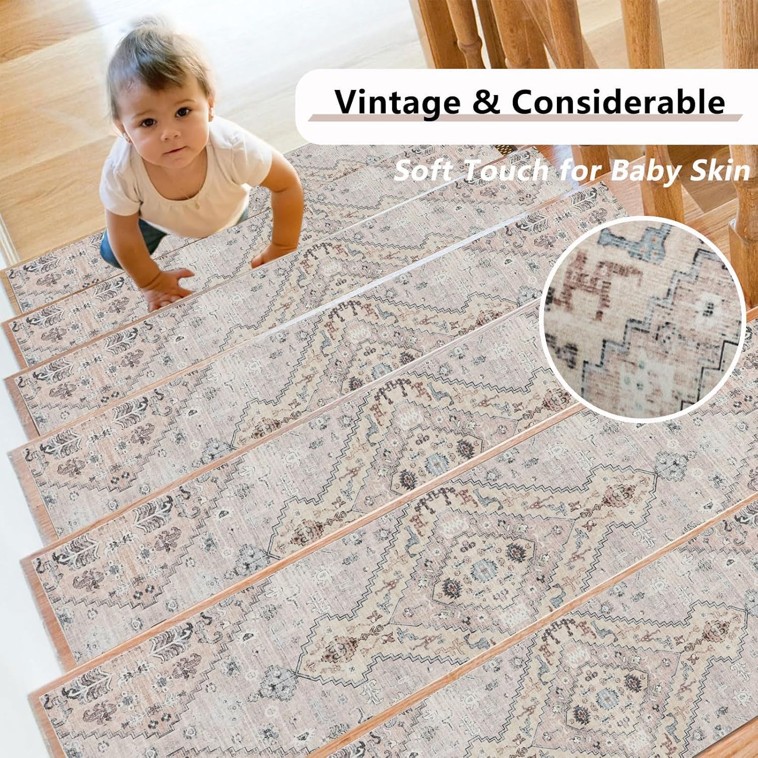 Homcomodar Tappeti per Scale Antiscivolo 15 Pezzi - immagine 5