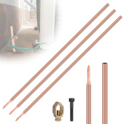 Efuturetime 3 x Barra di Terra 1m Ø14,2mm