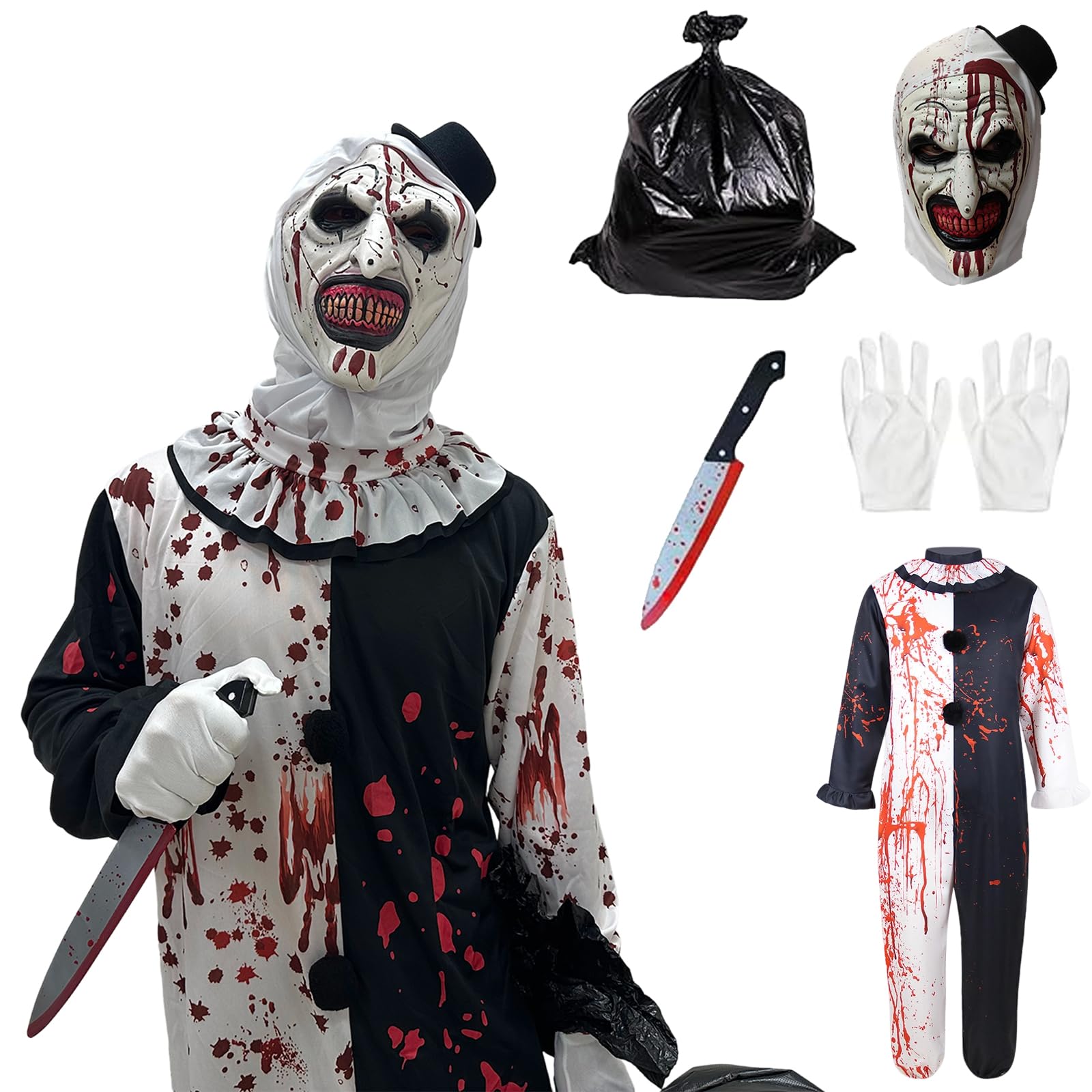 Art The Clown Costume - Pagliaccio Assassino Tuta