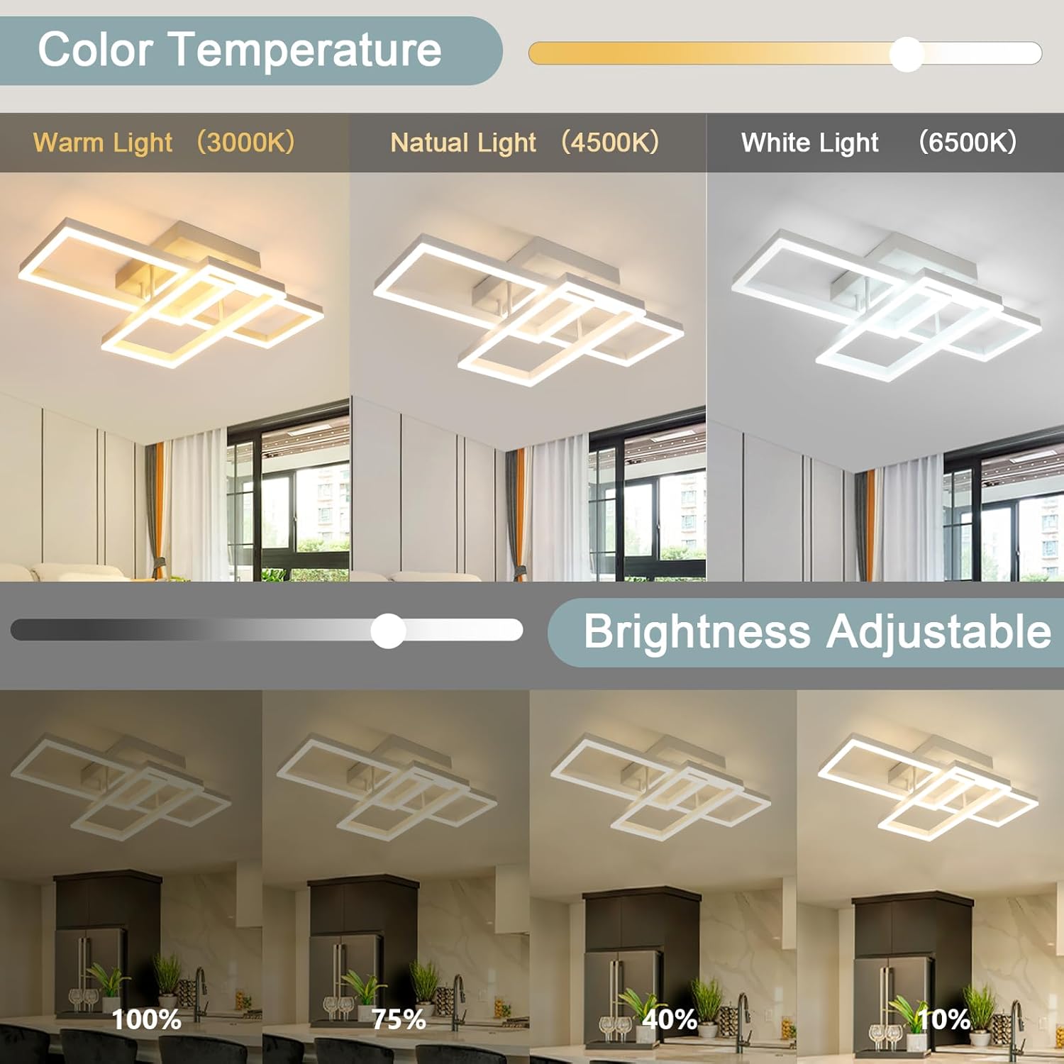 Plafoniera LED Soffitto Dimmerabile 48W 71cm - immagine 2