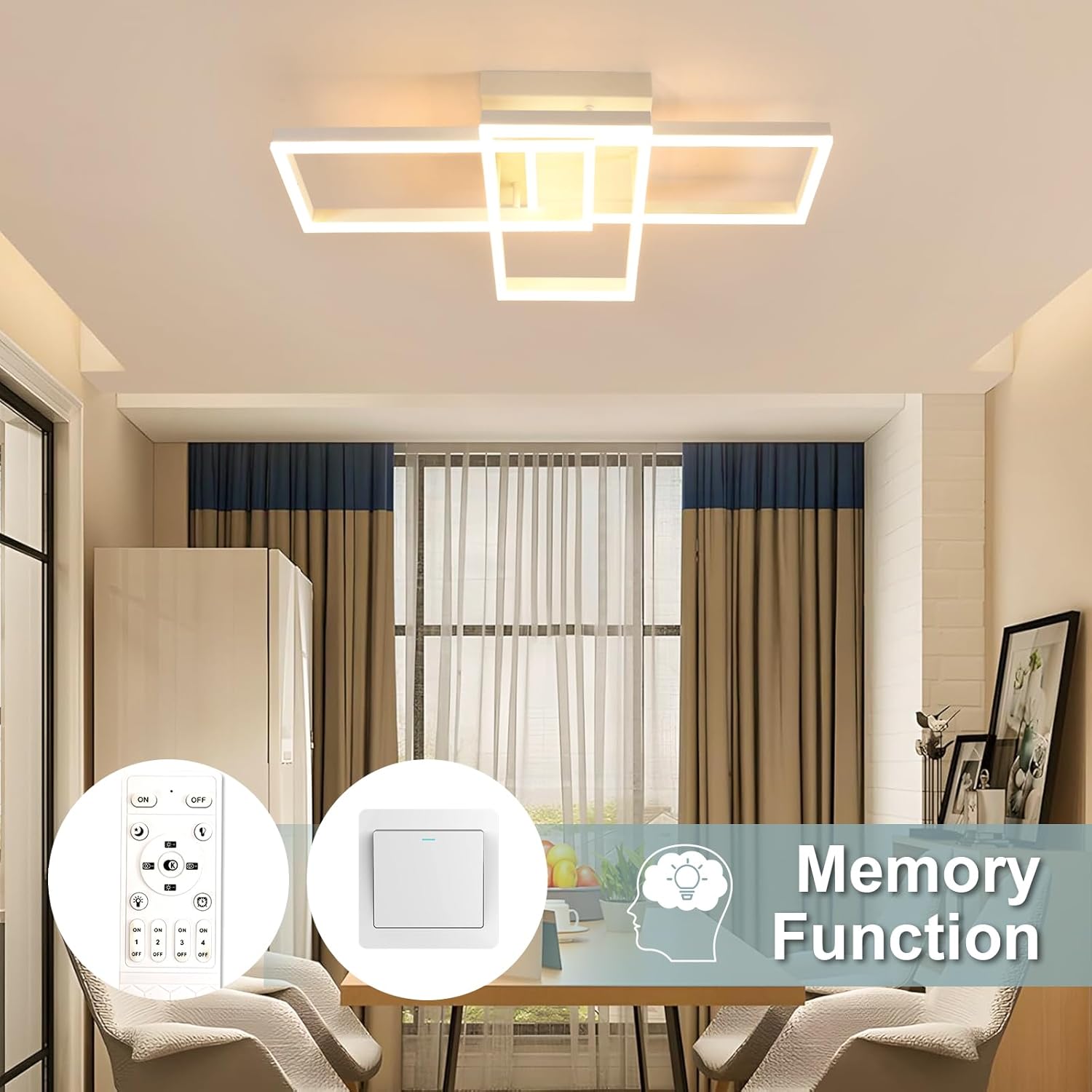 Plafoniera LED Soffitto Dimmerabile 48W 71cm - immagine 4