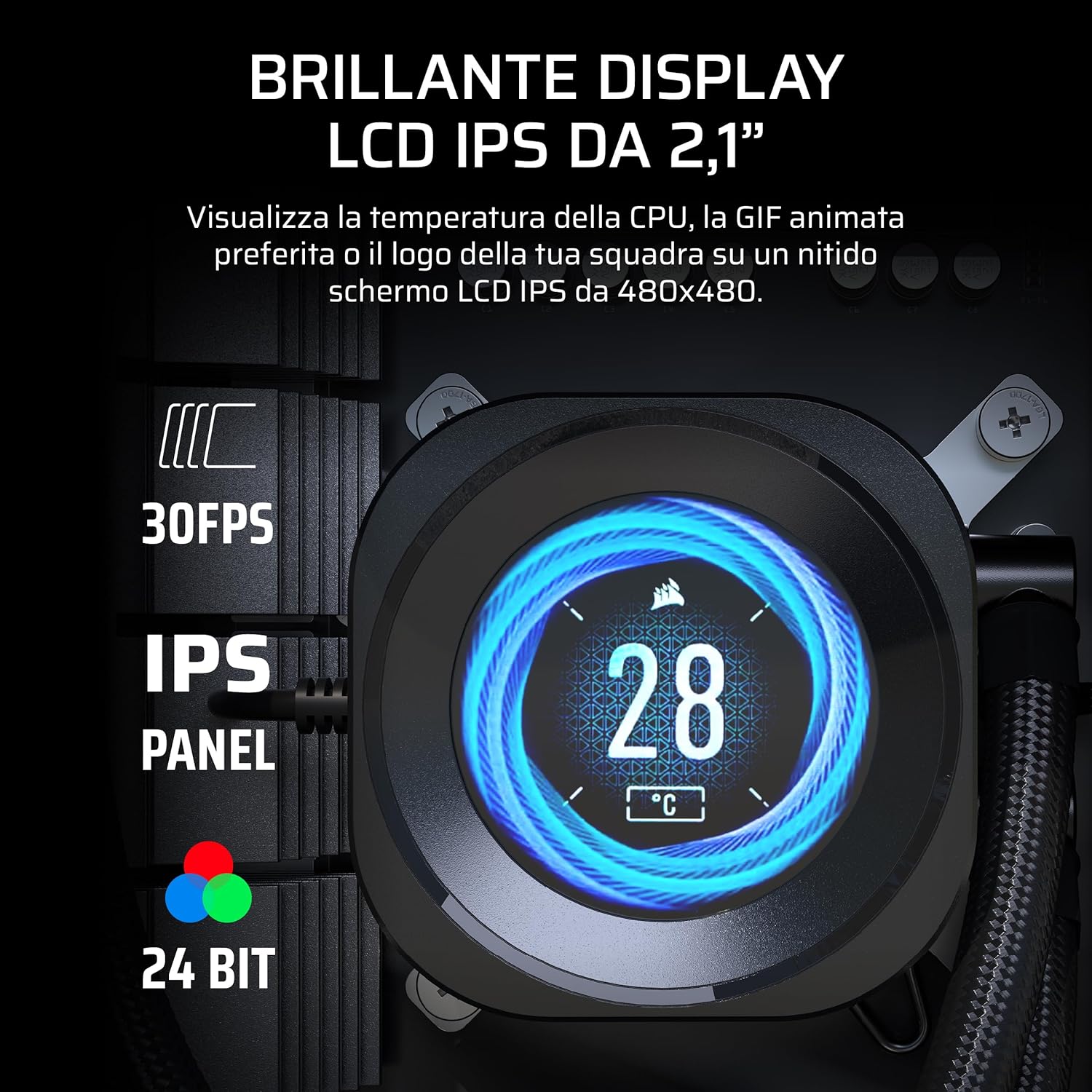 Corsair NAUTILUS 360 RS LCD Dissipatore a Liquido CPU - immagine 3