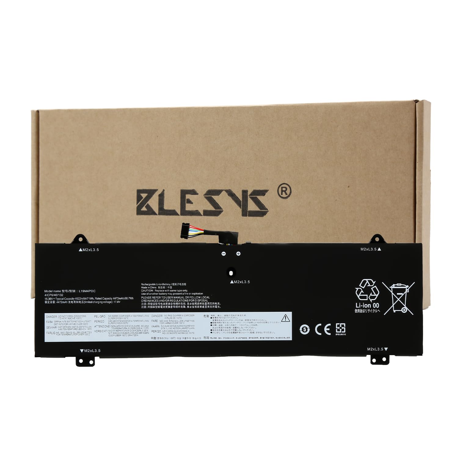 Blesys Batteria L19C4PDC per Lenovo Yoga 7 Series