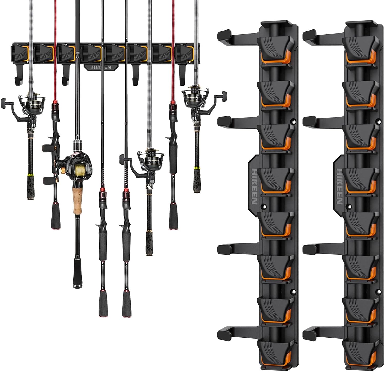 BOOSTEADY Portacanne da Pesca Verticale 2 Pezzi, Arancione - immagine 1