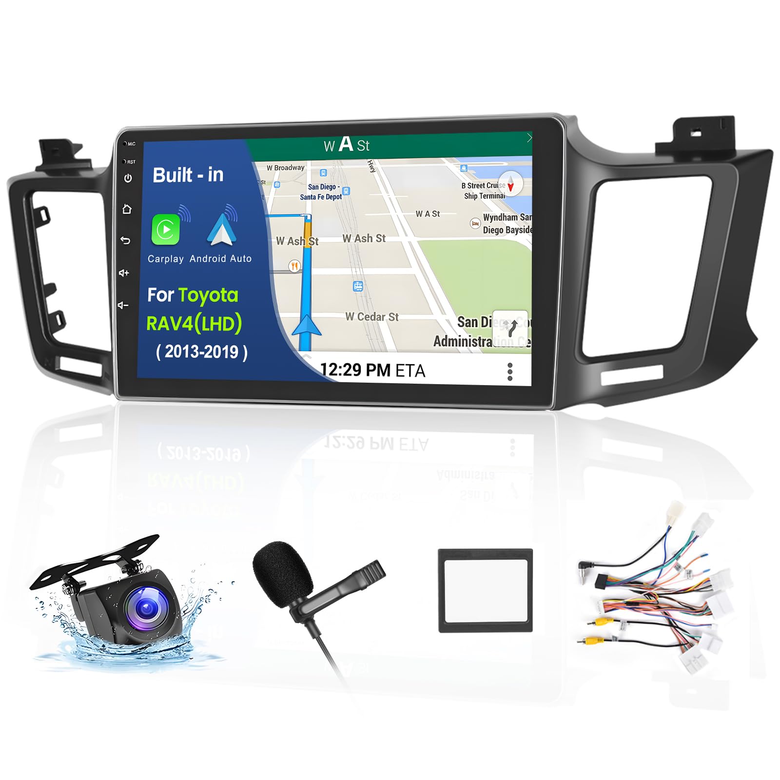 Inefala Autoradio Android 13 10.1" per Toyota RAV4 (2012-2018)
