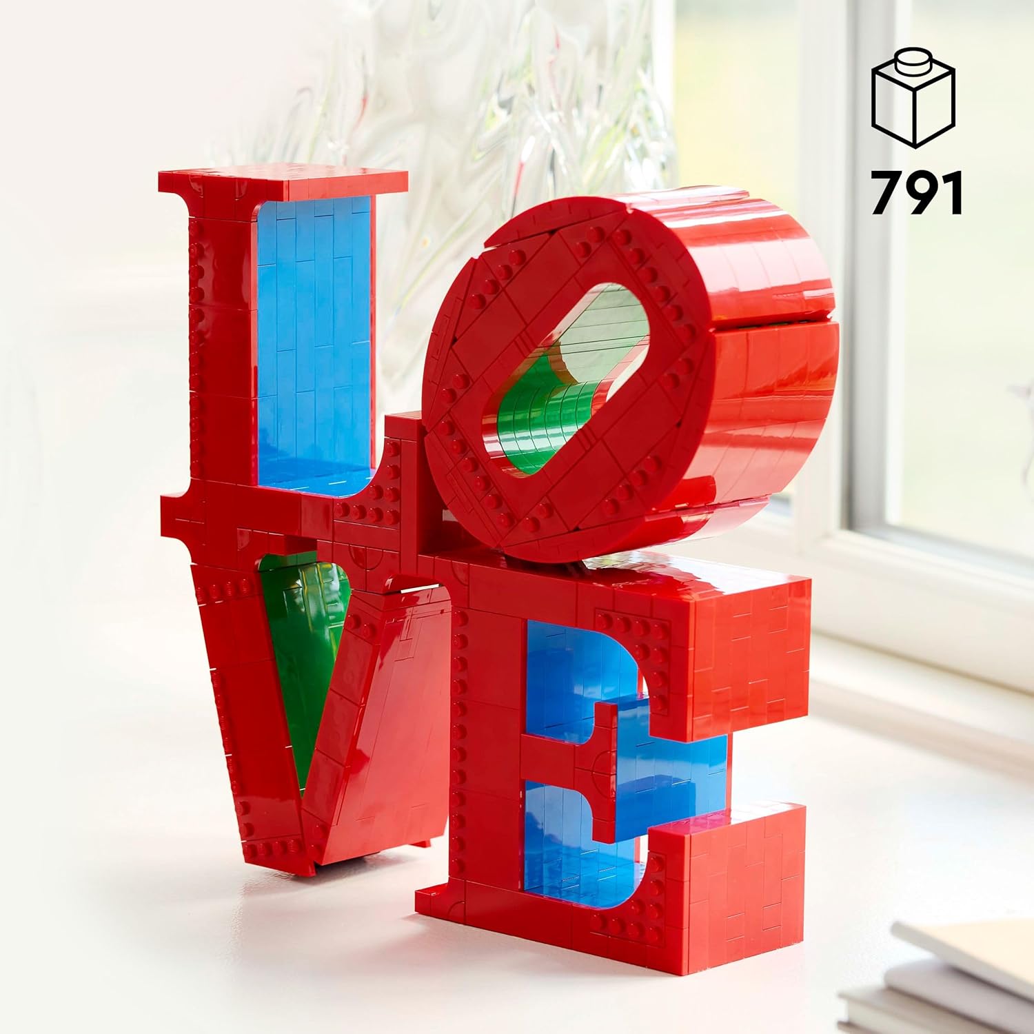 Lego Art LOVE - Modellino Scultura Pop di Robert Indiana - immagine 2