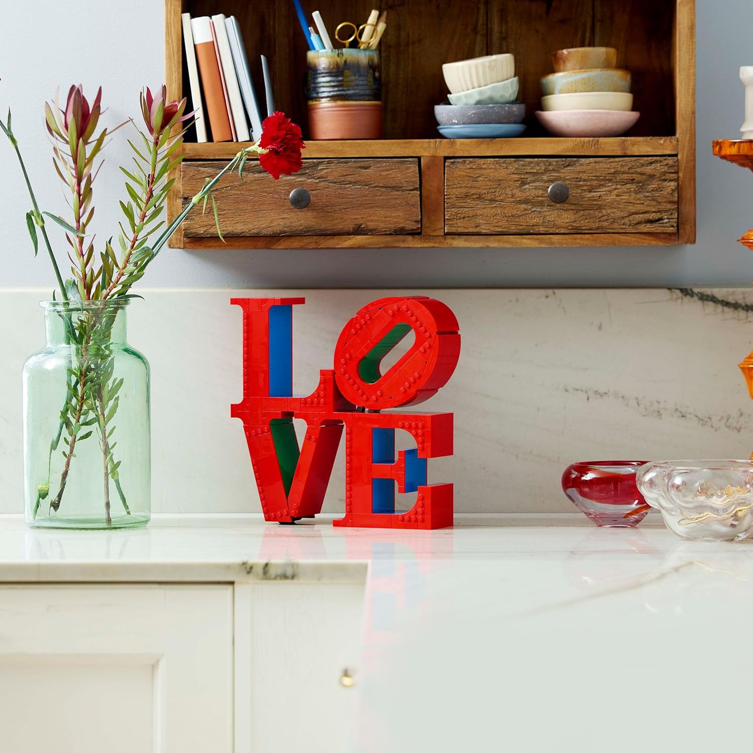 Lego Art LOVE - Modellino Scultura Pop di Robert Indiana - immagine 3