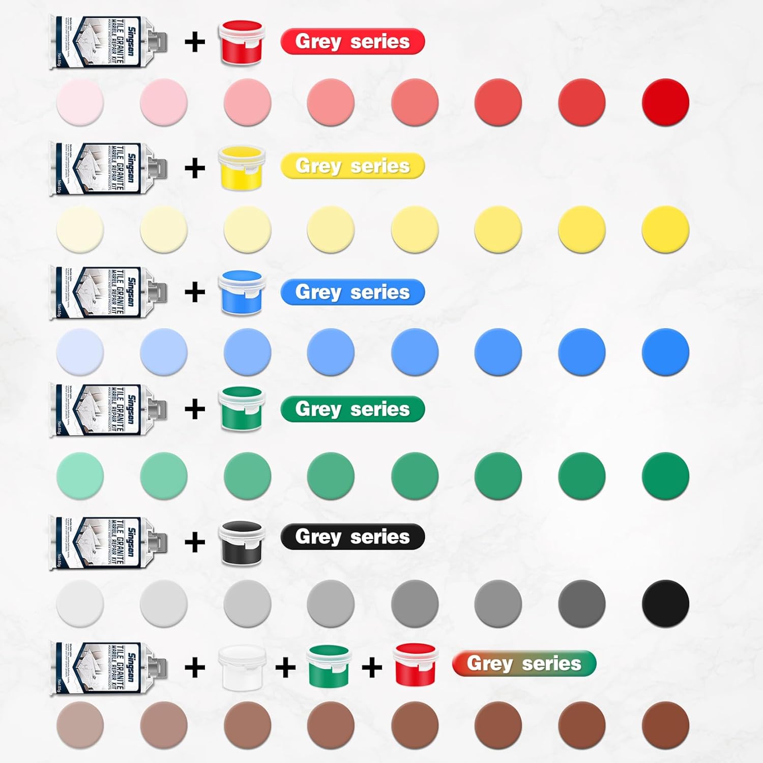 Kit Riparazione Piastrelle Granito Marmo (Match Colore) - immagine 2