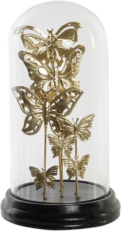 DECORACION CRISTAL METAL 18,5X18,5X32,5 MARIPOSAS