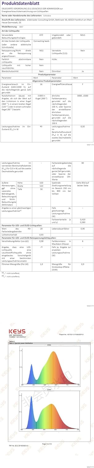 Schindora Plafoniera LED Soffitto Legno 80x30cm 36W - immagine 8