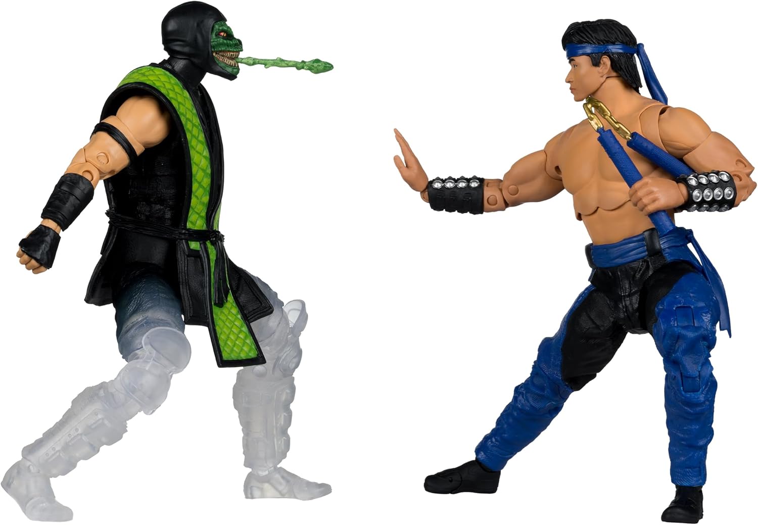 Mortal Kombat - Set di 2 action figure LIU Kang vs. Rettile (classico) 18 cm - immagine 4