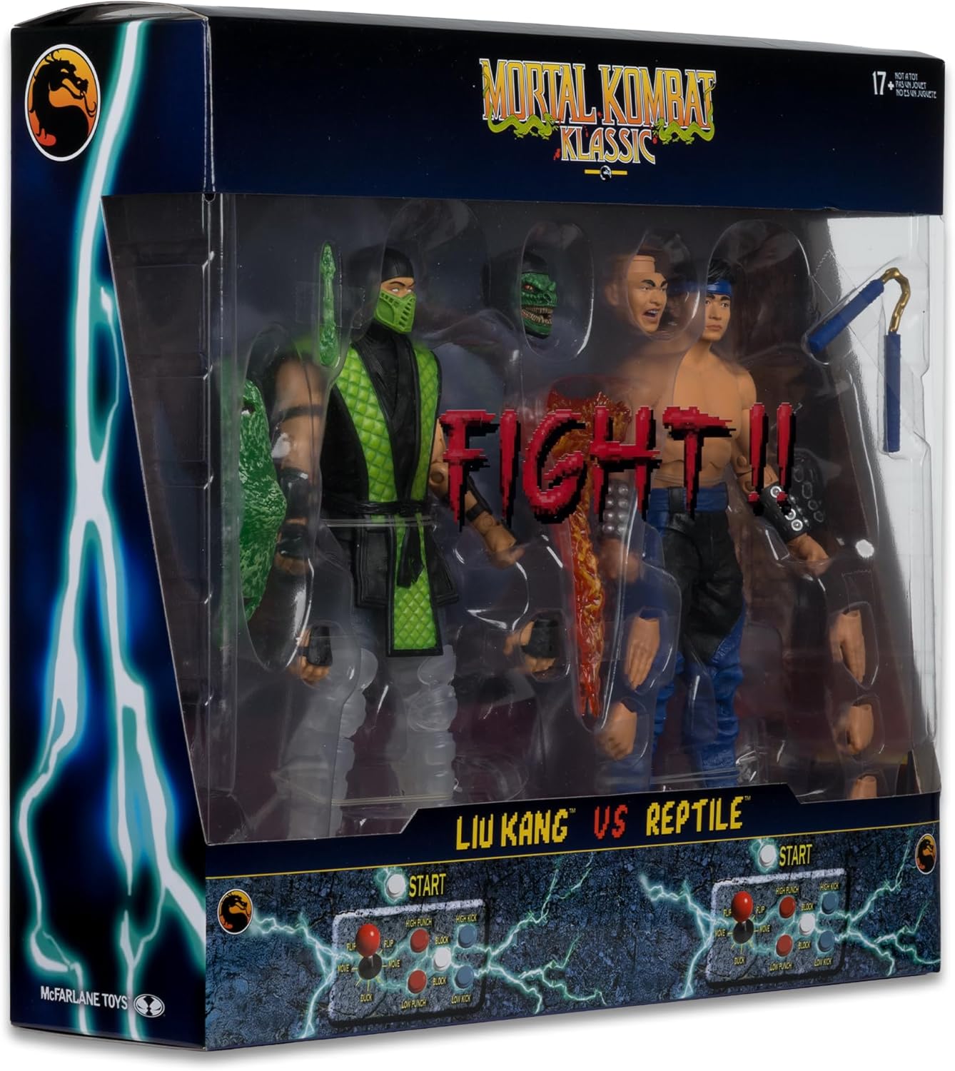 Mortal Kombat - Set di 2 action figure LIU Kang vs. Rettile (classico) 18 cm - immagine 9