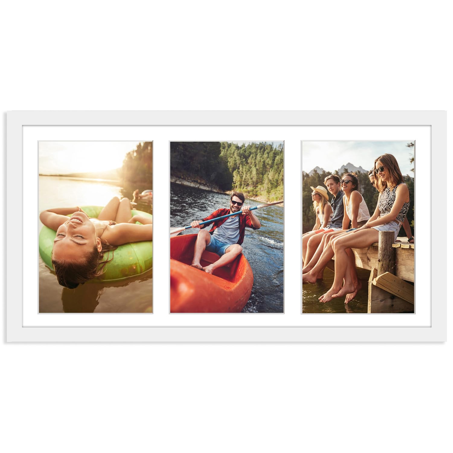 Americanflat Portafoto Multiplo da Parete 20x40 cm, Bianco