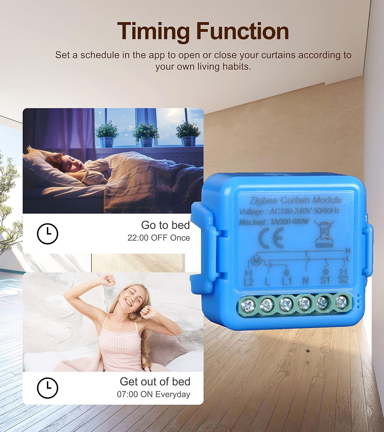 Interruttore Tapparelle Zigbee Tattile 300W (4) - immagine 4