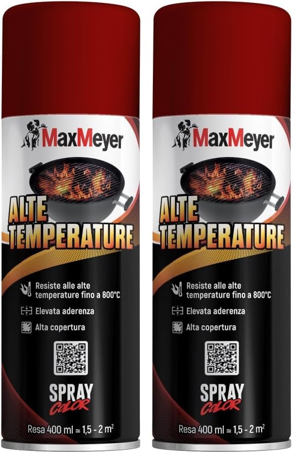 MAXMEYER Spray Alte Temperature Bordeaux R3009 0.400 L (Confezione da 2)
